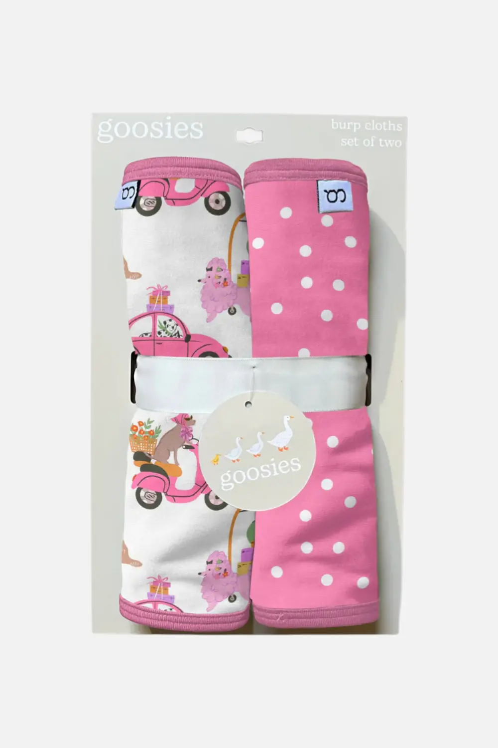 Goosies Burp Cloth Set In Puppy Chic 1