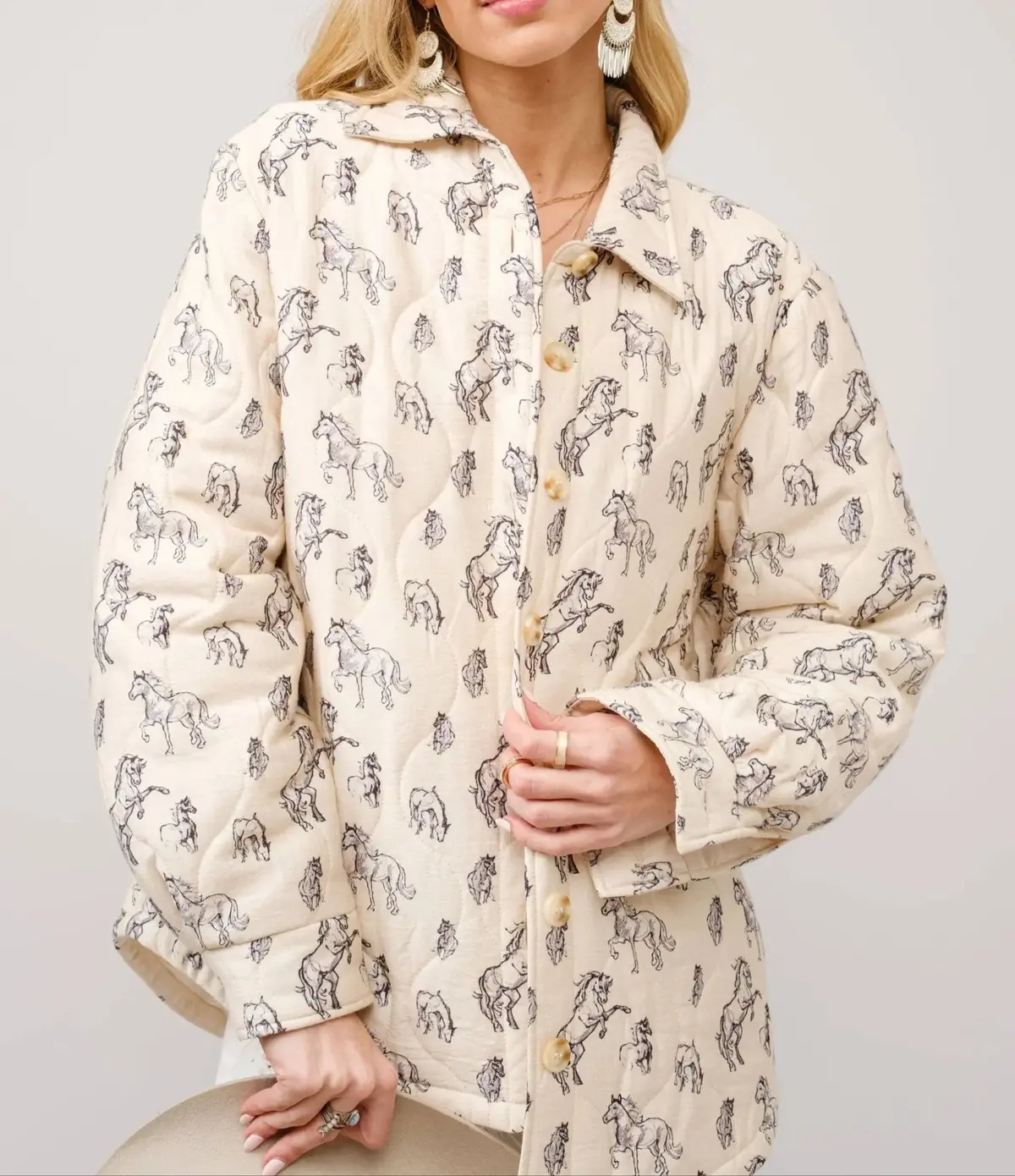 Quilted Western Horse Jacket 1