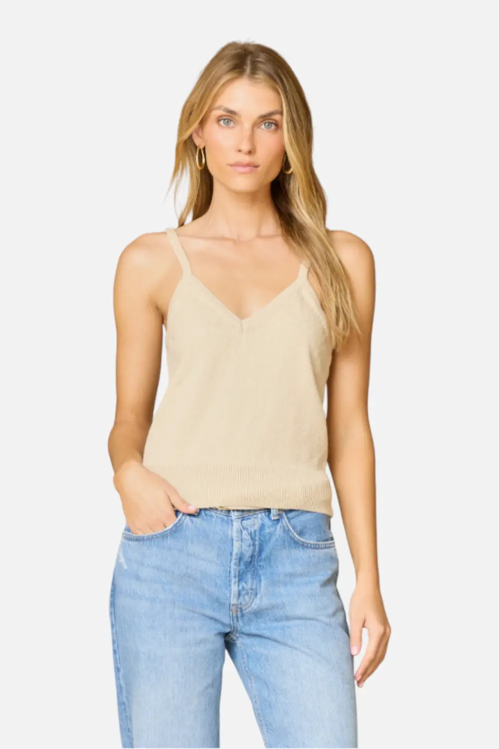Stitches + Stripes Racine Tank In Rye 1