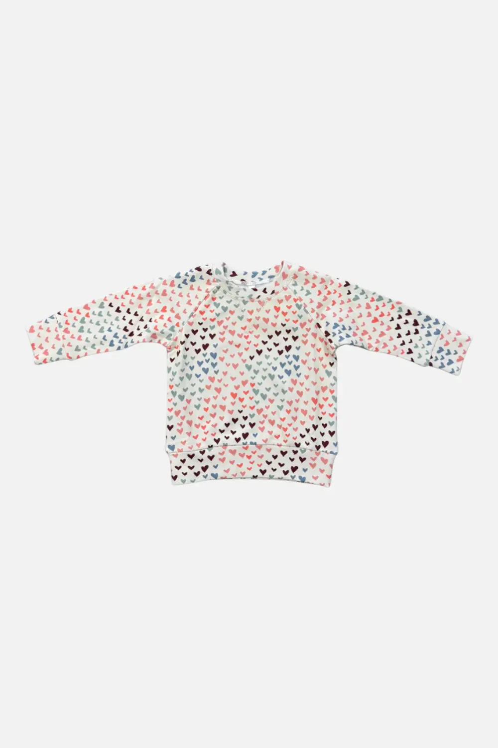 Babyspouts Infant And Toddler Rainbow Hearts Raglan Sweatshirt 1