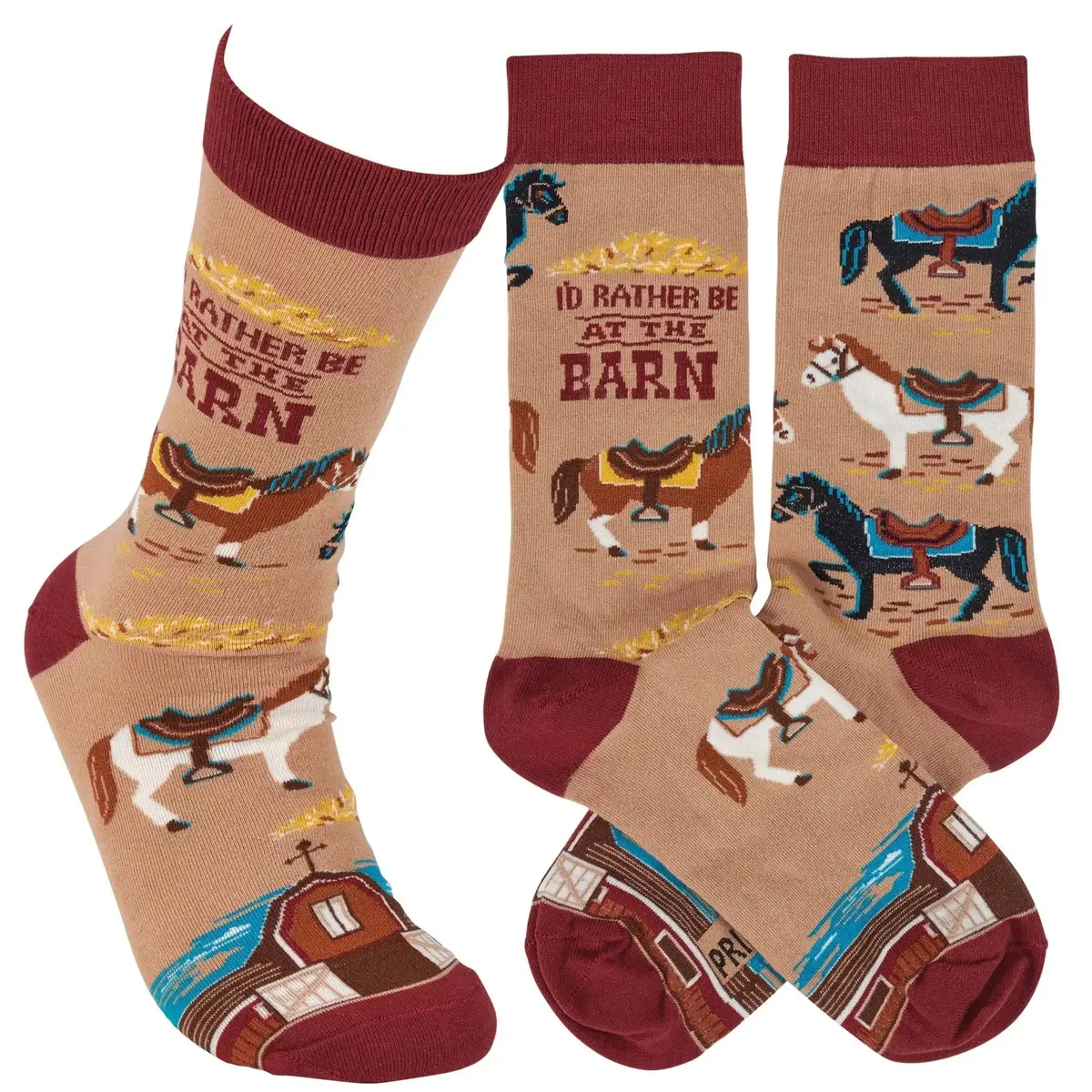 Rather Be At The Barn Socks 1