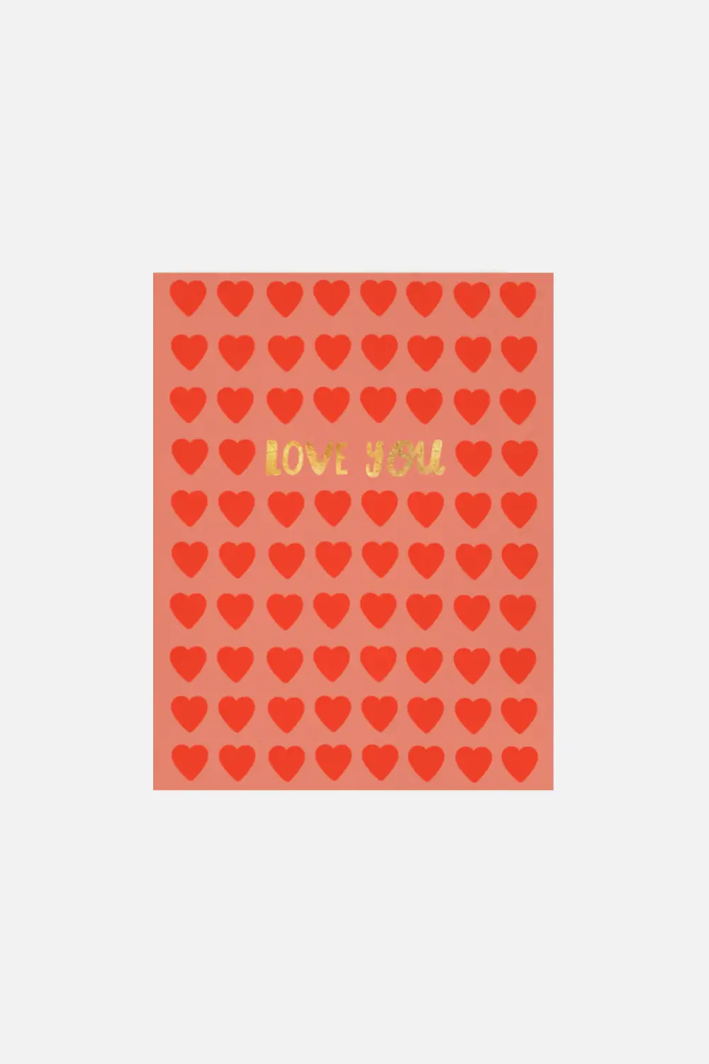 Red Hearts Love You Card 1