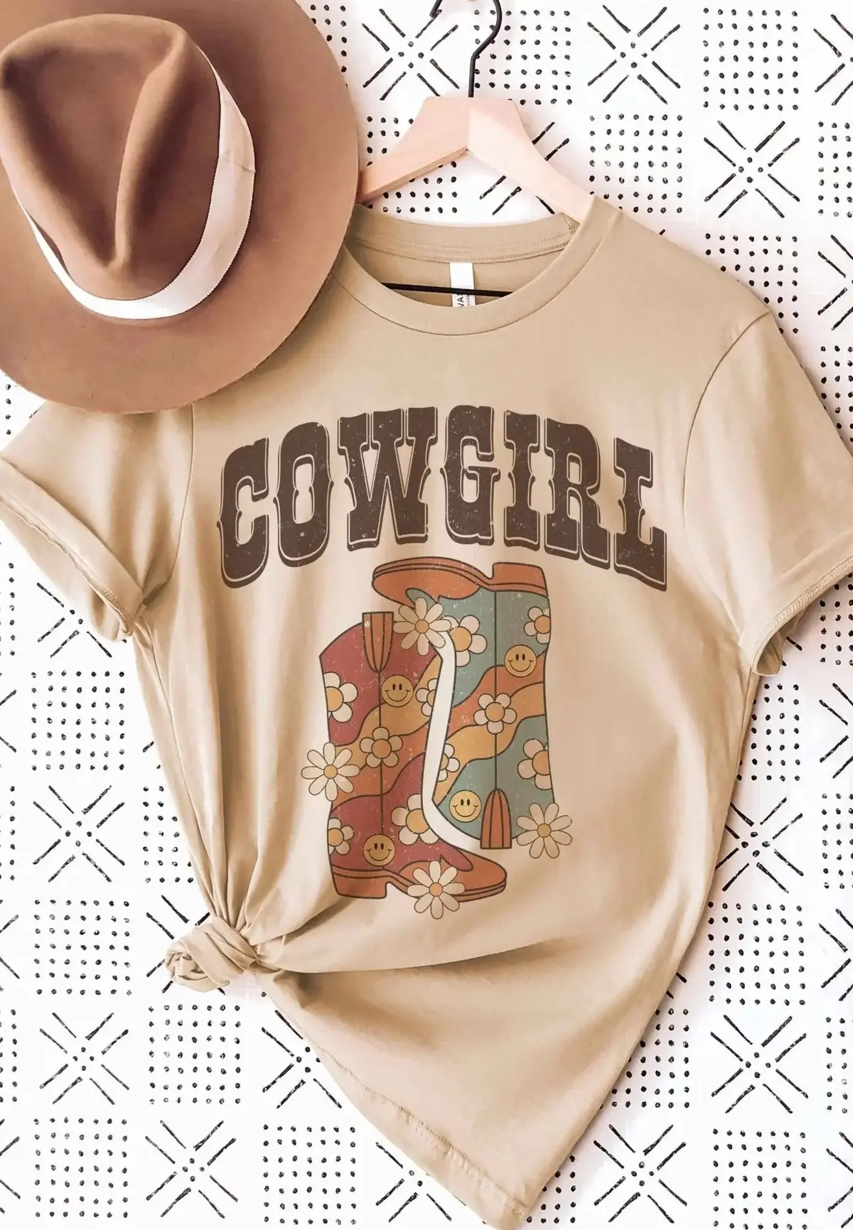 Retro Cowgirl Boots T-Shirt 1