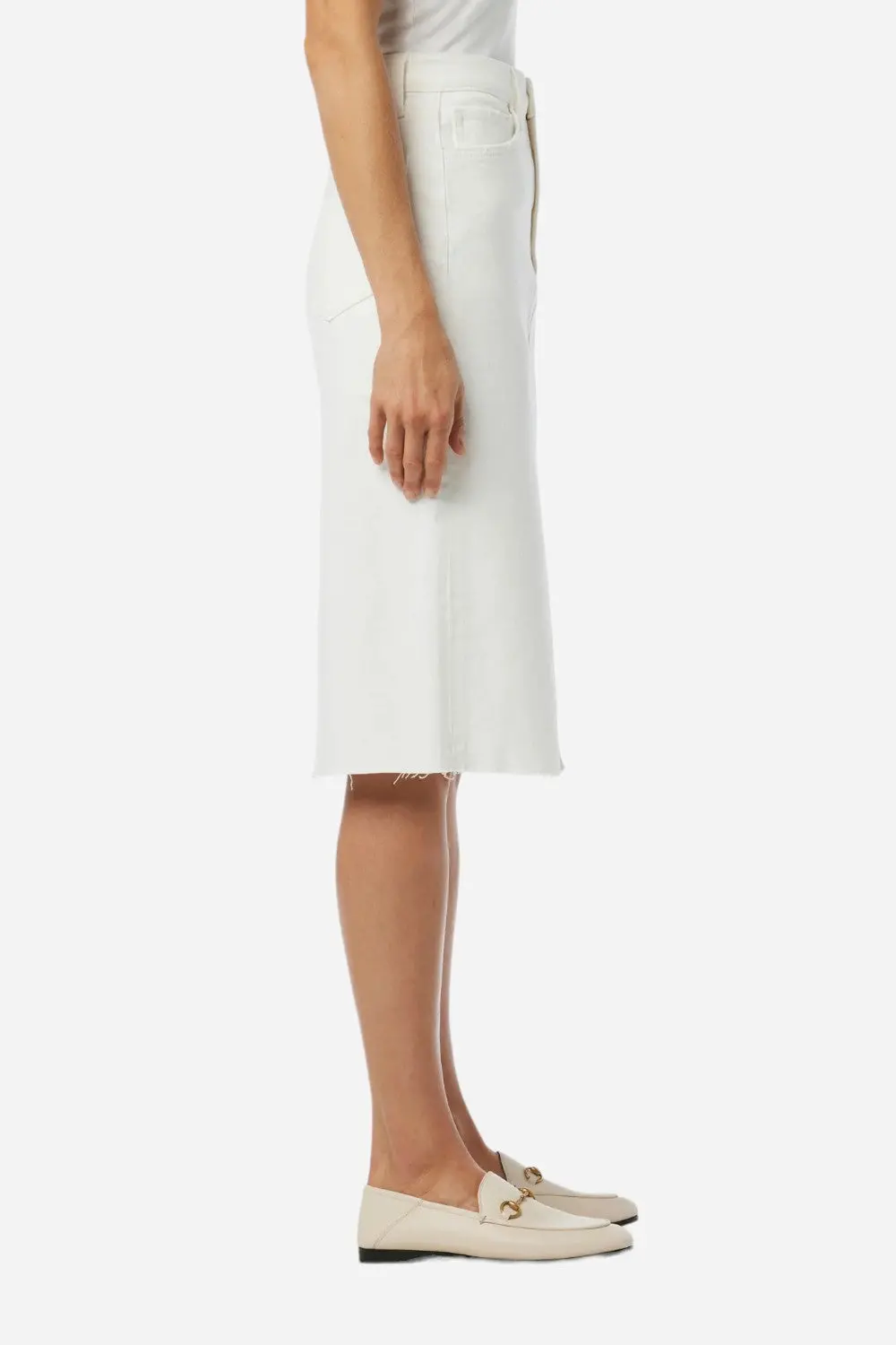 Joe's Joplin Skirt Raw Hem Optic White 2