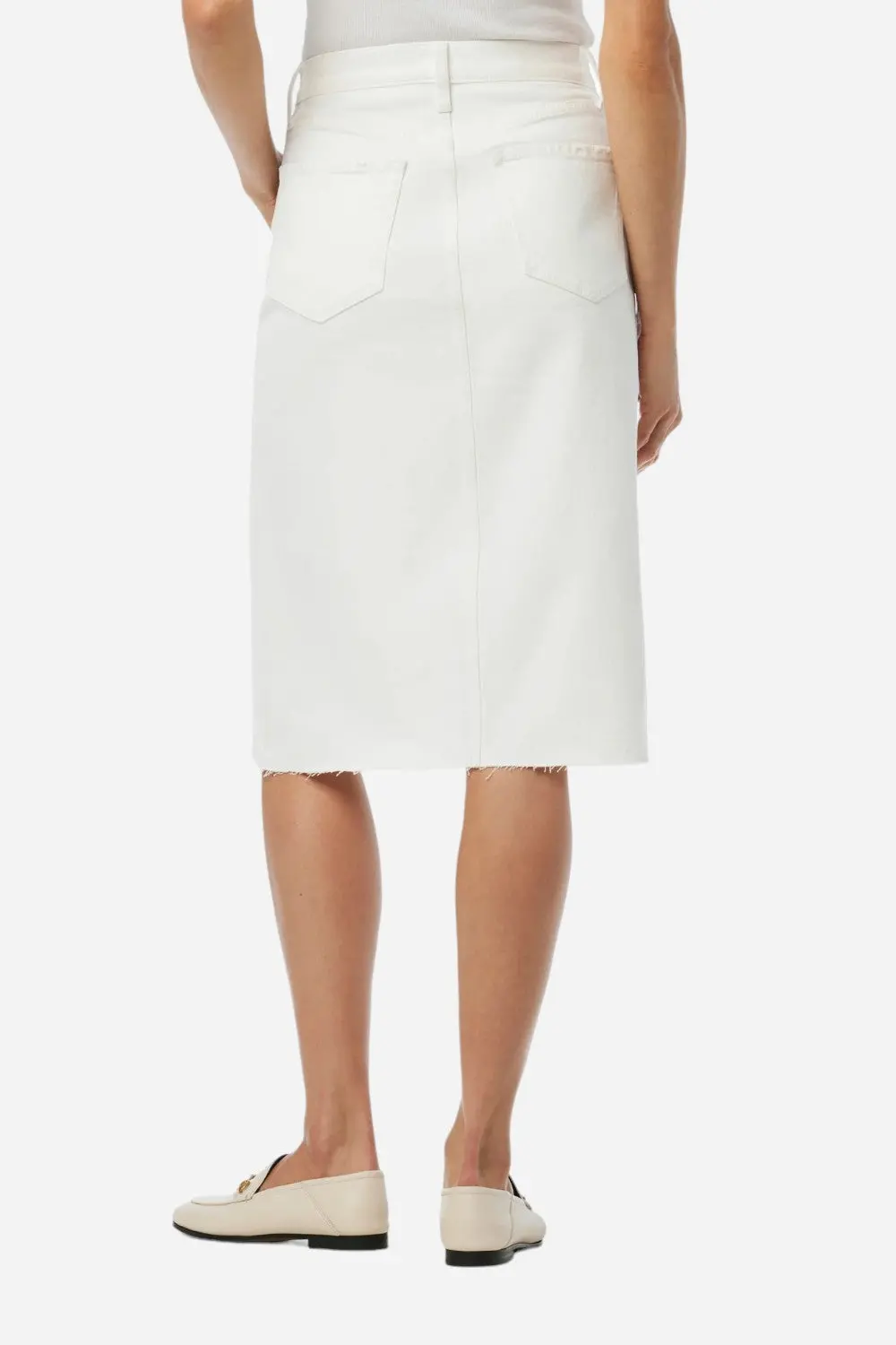 Joe's Joplin Skirt Raw Hem Optic White 3