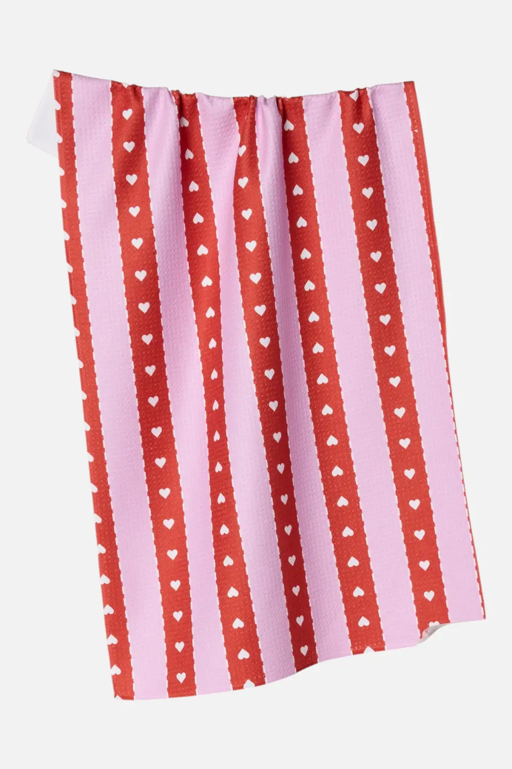 Geometry Towels Ribbon Hearts Tea Towel 1