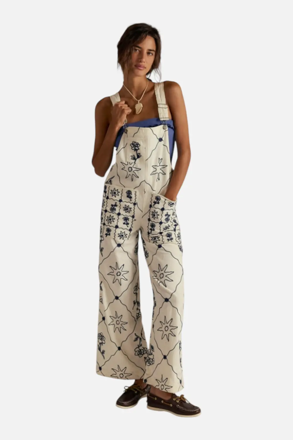 Free People Rising Sun Overall In Solar Ecru 1
