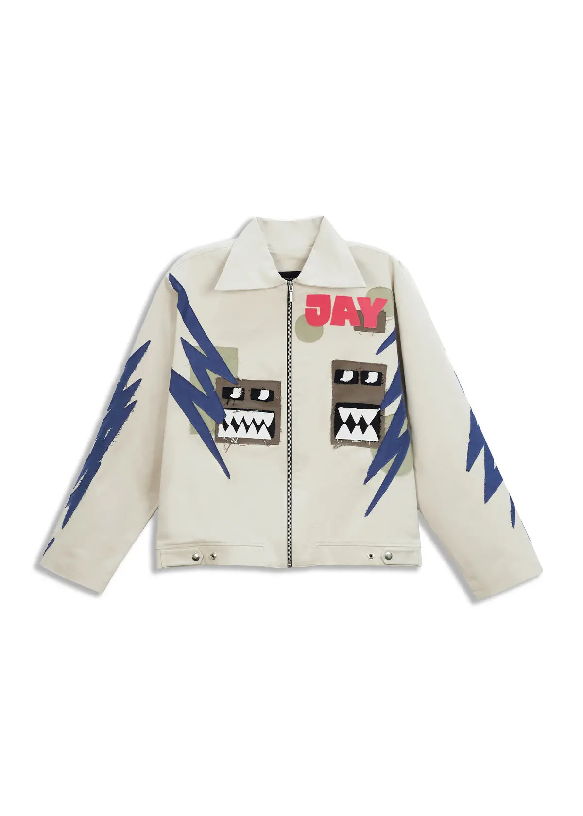 Robot Appliqué Jacket In Cream One Of One 1