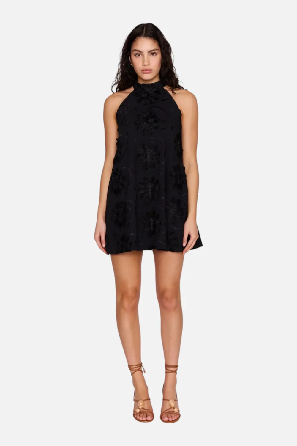 Minkpink Women's Roma High Neck Mini Dress In Black 1