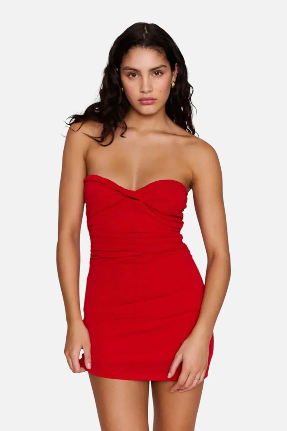 Minkpink Rosa Red Strapless Twist Mini Dress 2