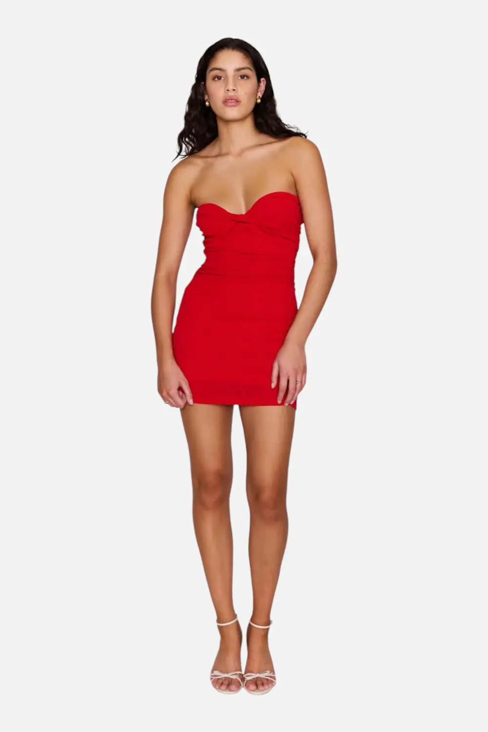 Minkpink Rosa Red Strapless Twist Mini Dress 1