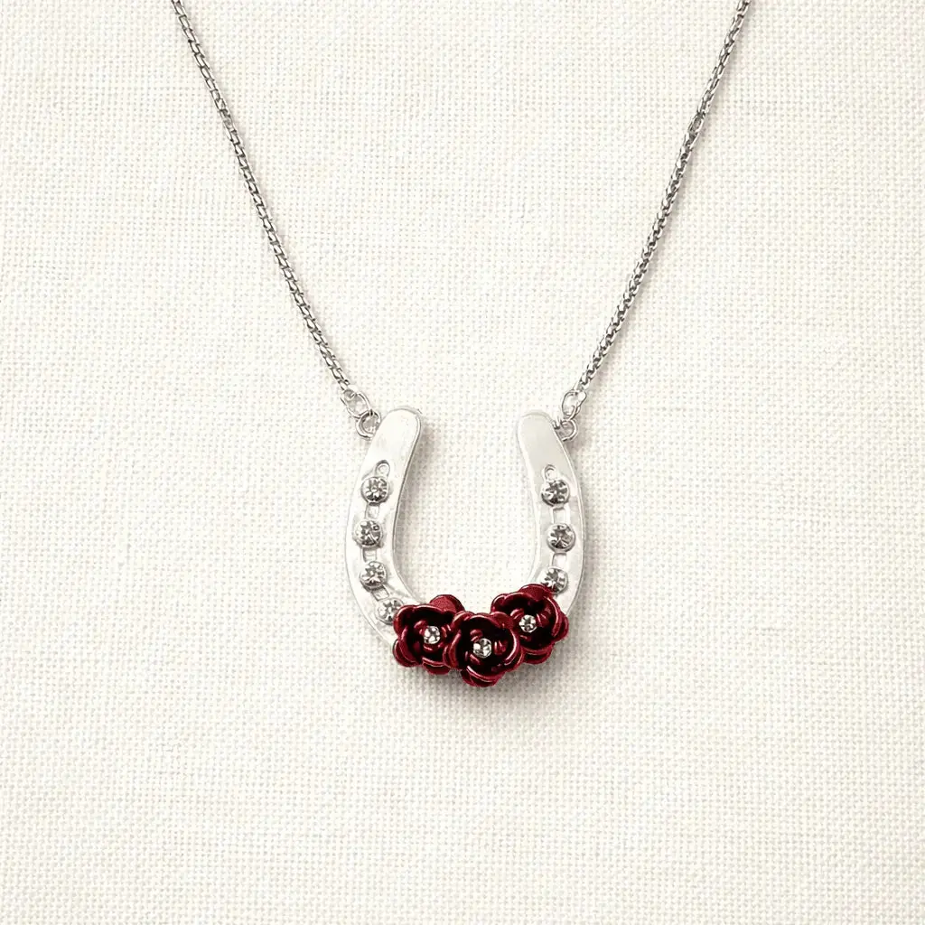 Rose Horseshoe Necklace 1