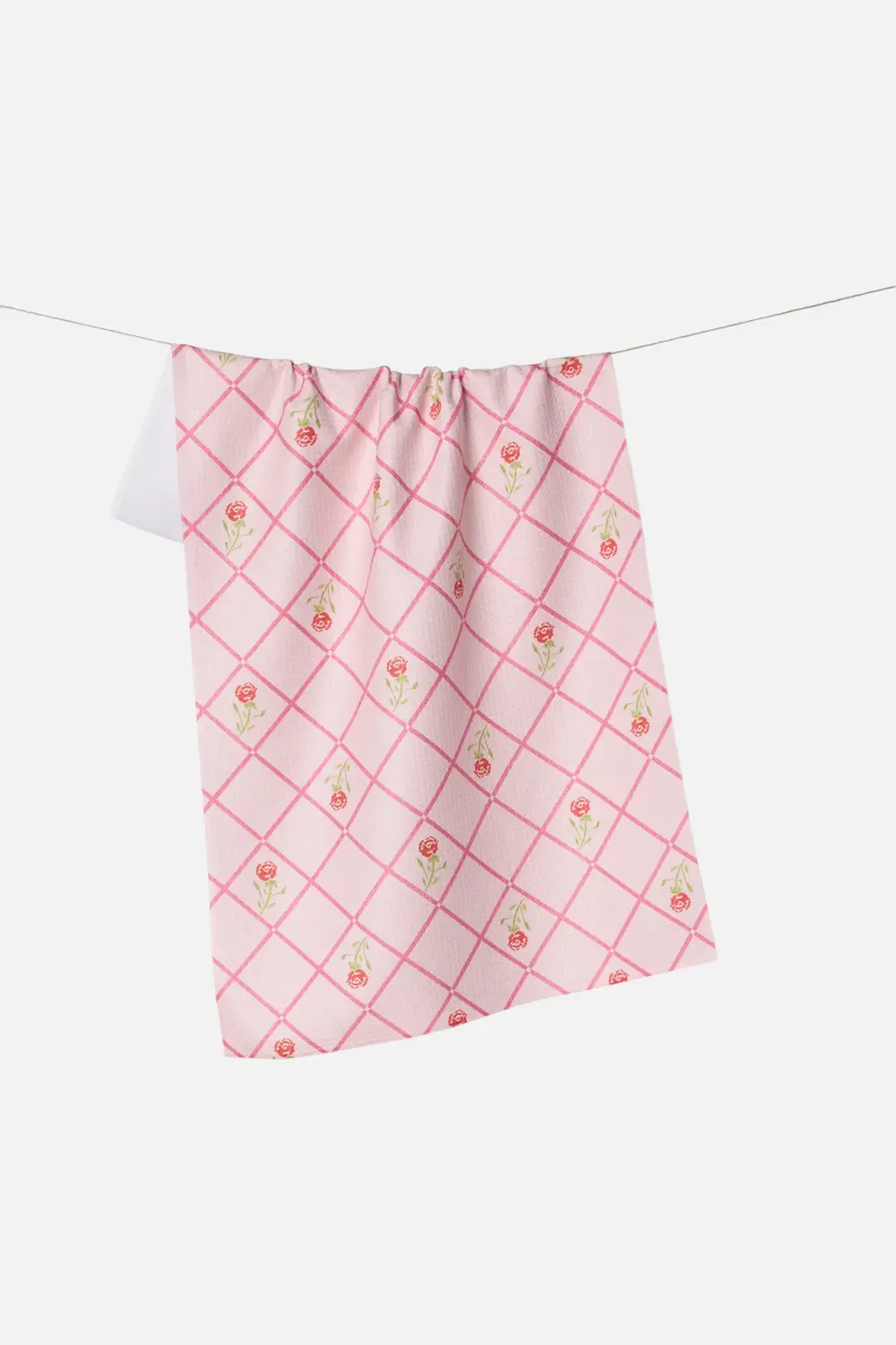 Geometry Towels Rose Lattice Tea Towel 1