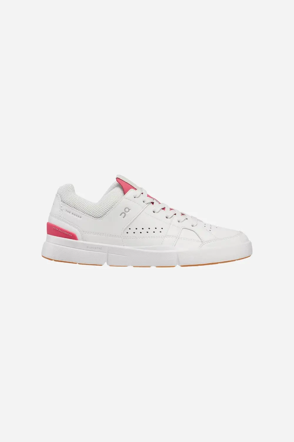 On Running Women's Roger Clubhouse 1 In All White/Rosewood 1