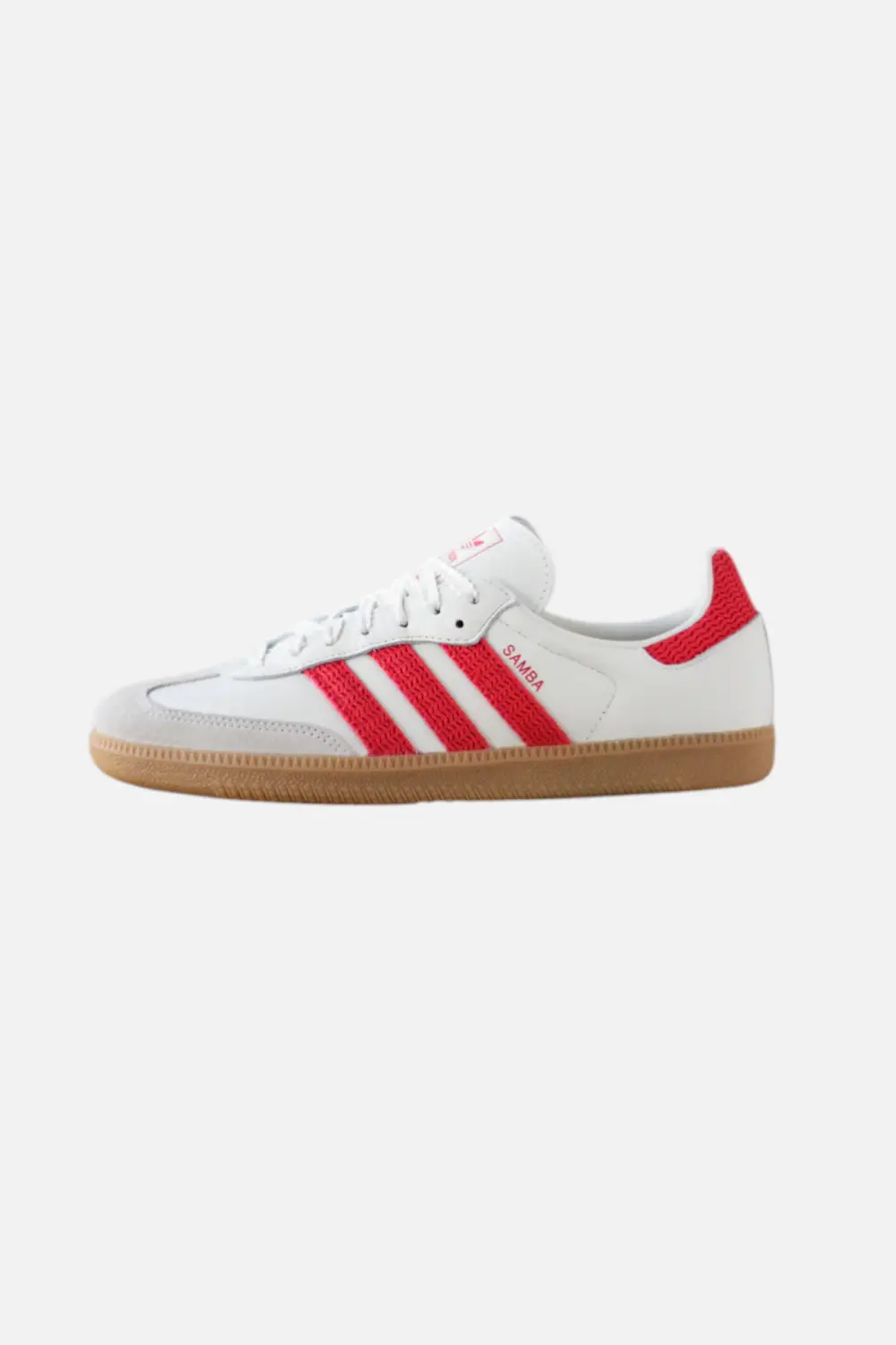 Adidas Women's Samba Og In Off White & Semi Lucid Red 1