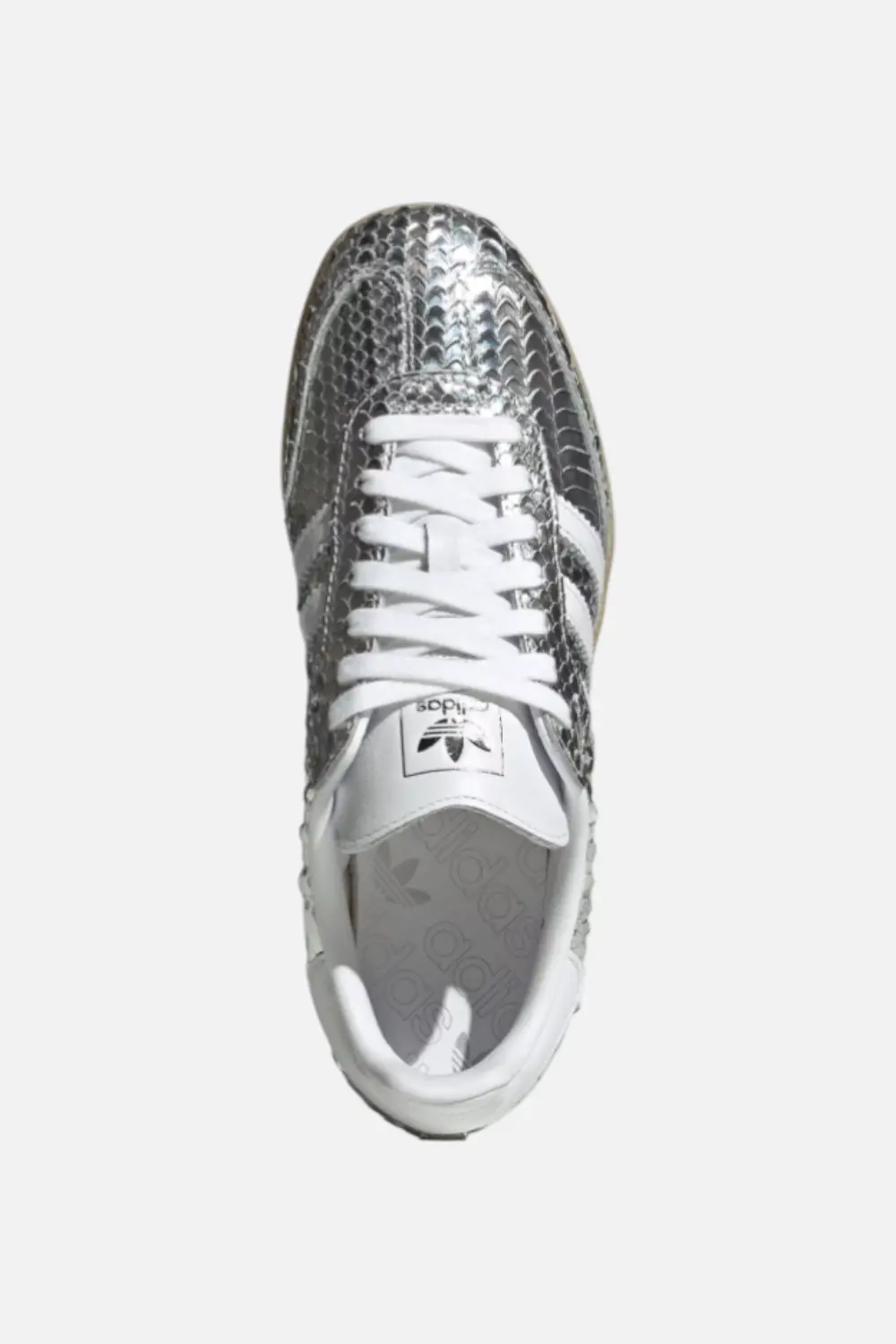 Adidas Women's Samba In Silver Metallic And Cloud White 5