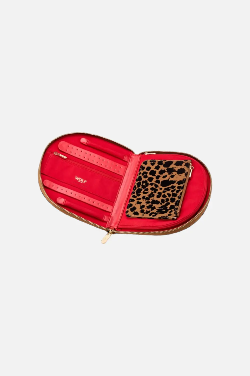 Wolf 1834 Savanna Leopard Print Jewelry Portfolio 1