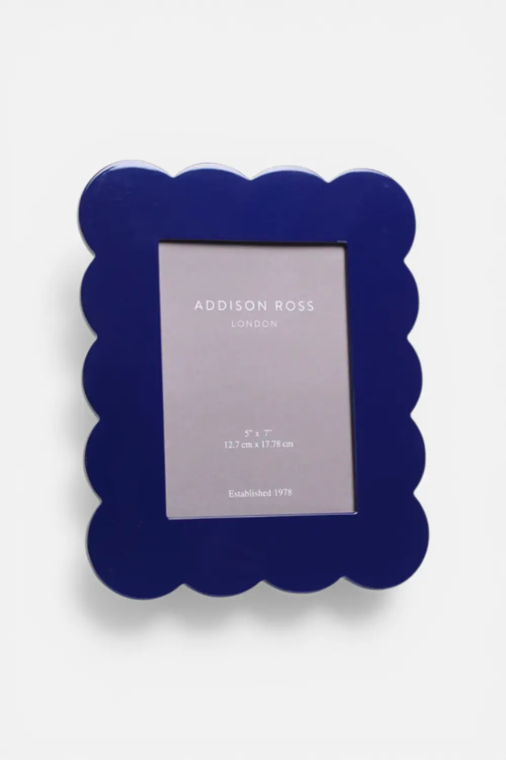 Addison Ross Scalloped Lacquer Navy Photo Frame 5X7 1