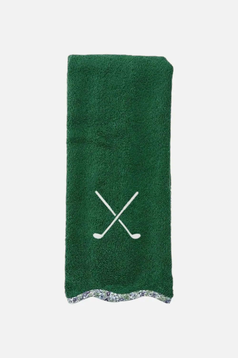 Weezie Scallop Golf Towel In Green 1