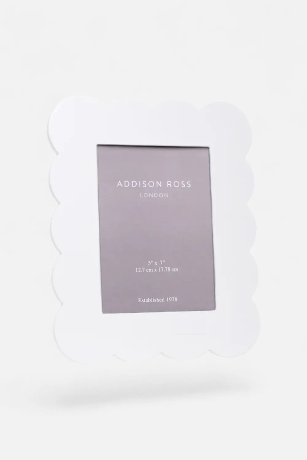 Addison Ross Scalloped Lacquer White Photo Frame 5X7 1