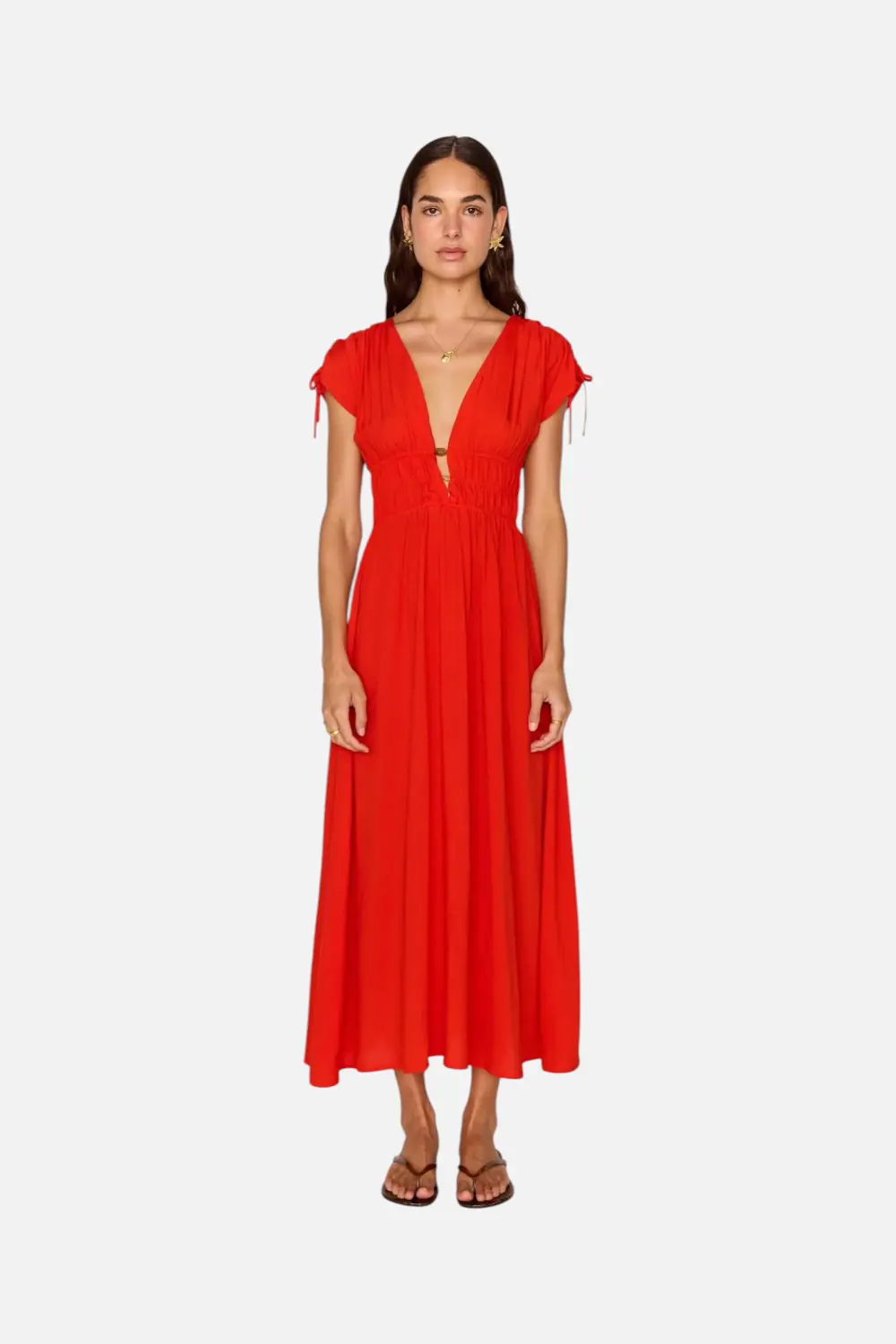 Minkpink Women's Scarlett V-Neck Midi Dress 1