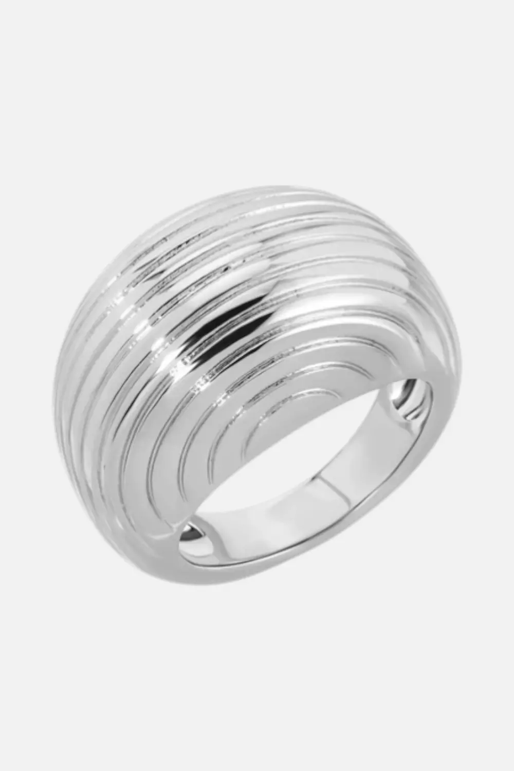 Leeada The Sheeny Ring In Silver Size 8 1