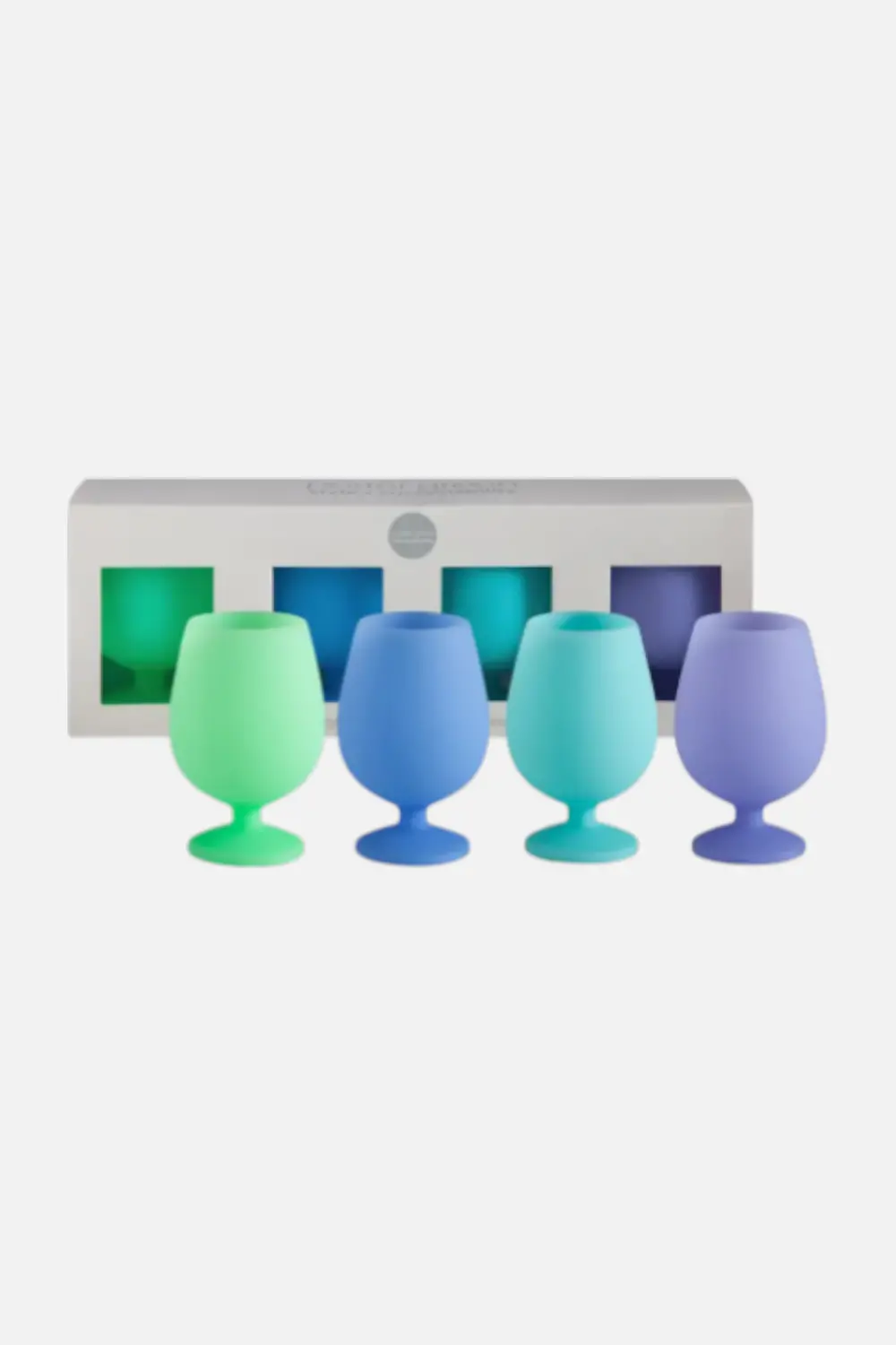 Porter Green Stemm Silicone Unbreakable Wine Glasses In Spring 1