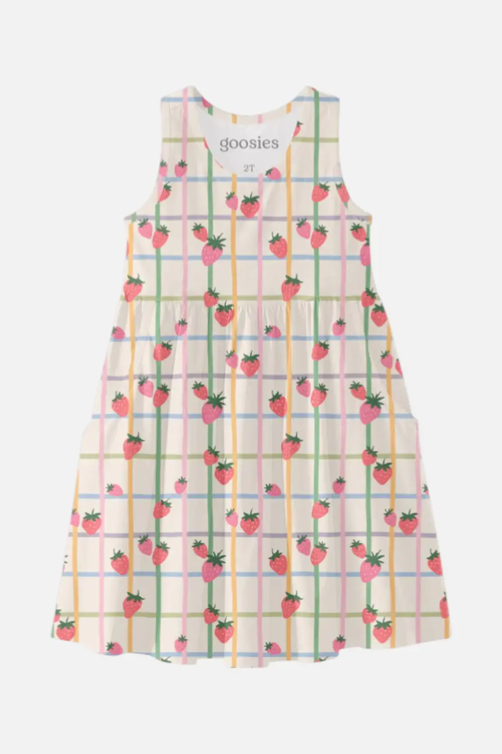 Goosies Kid's Sleeveless Dress In Berry Patch 1