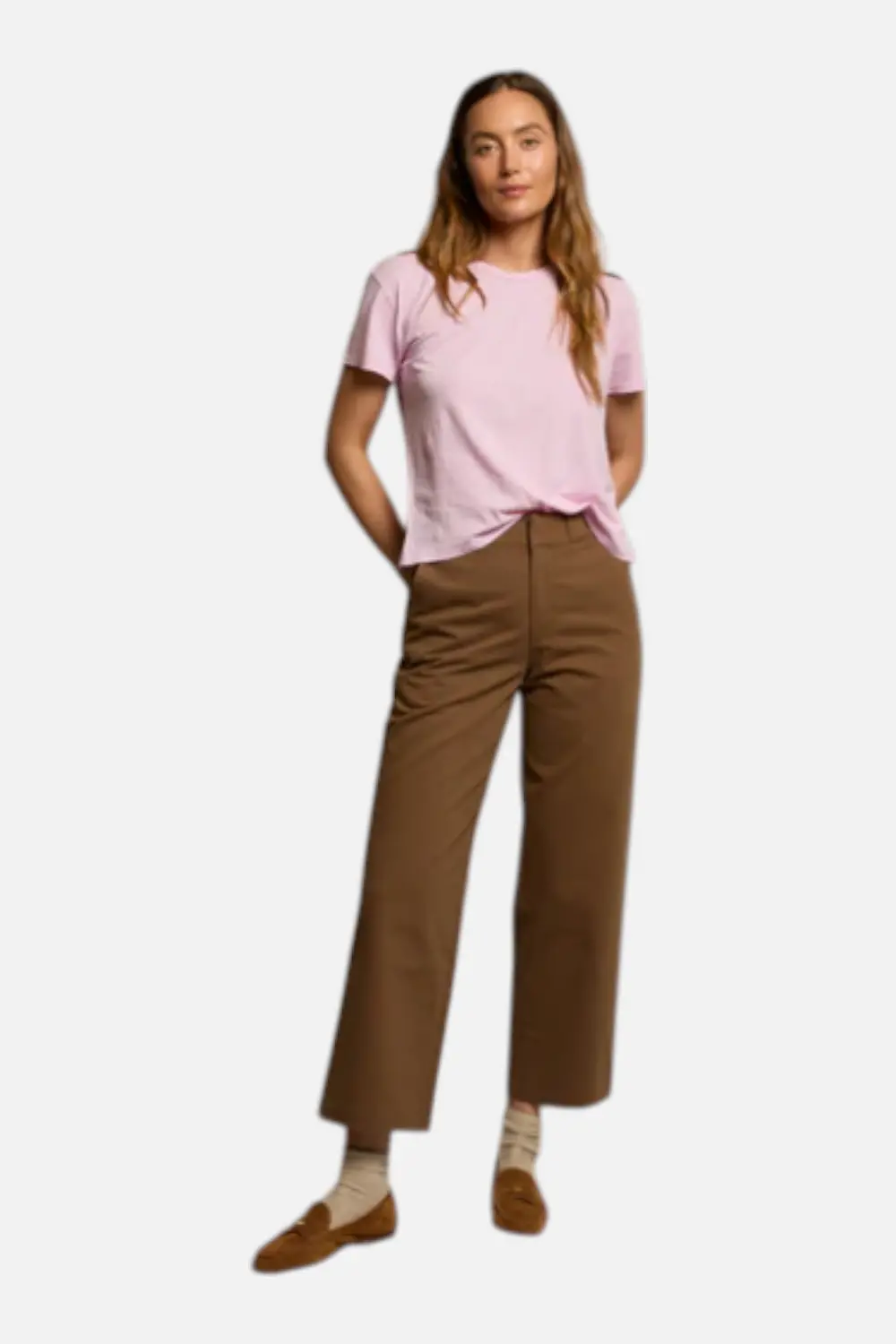 Perfect White Tee Harley Slightly Oversized Boxy Tee In Sugar Pink 1