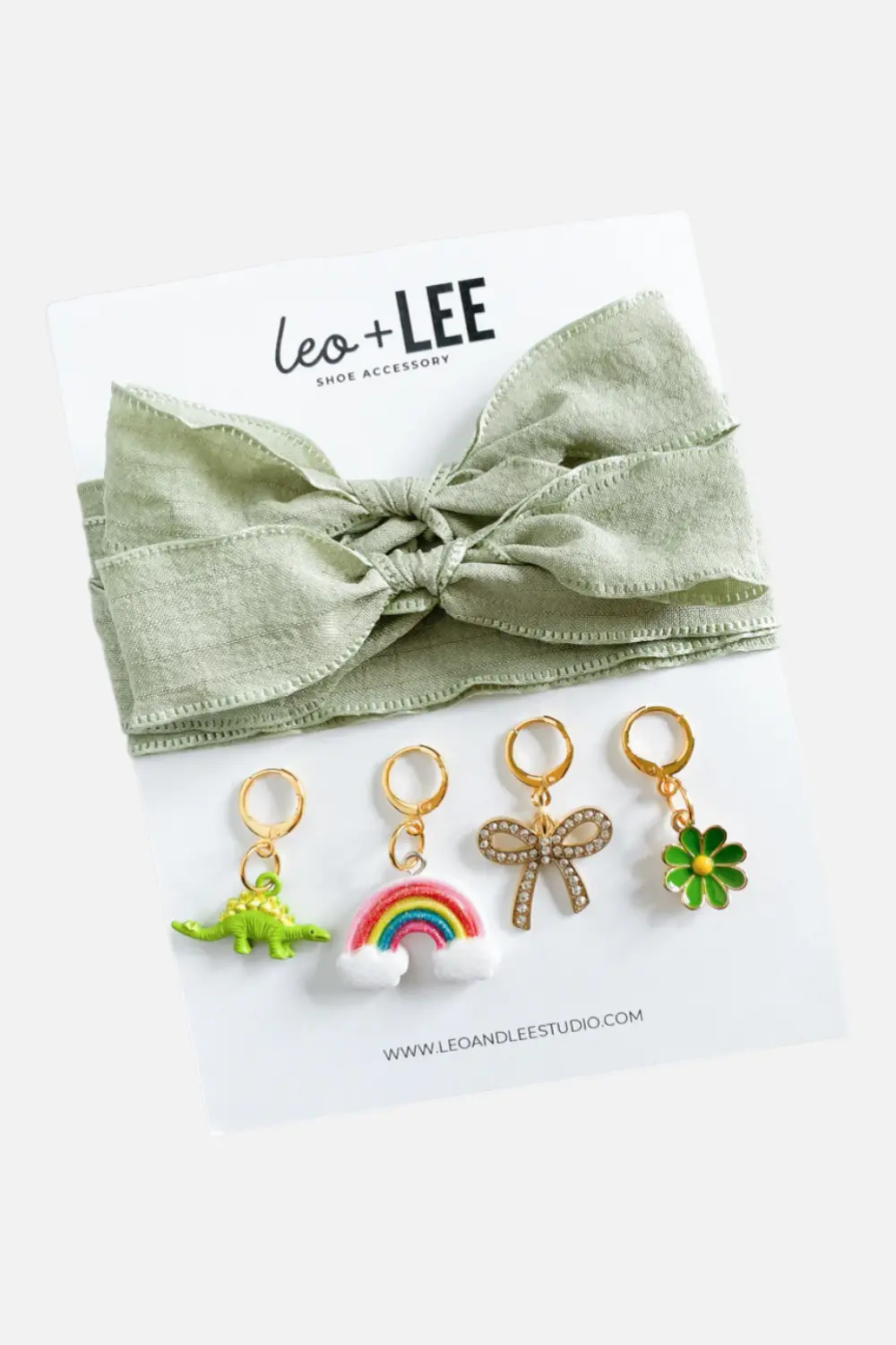 Leo & Lee Kid's Sage Sneaker Laces & Charm Set 1