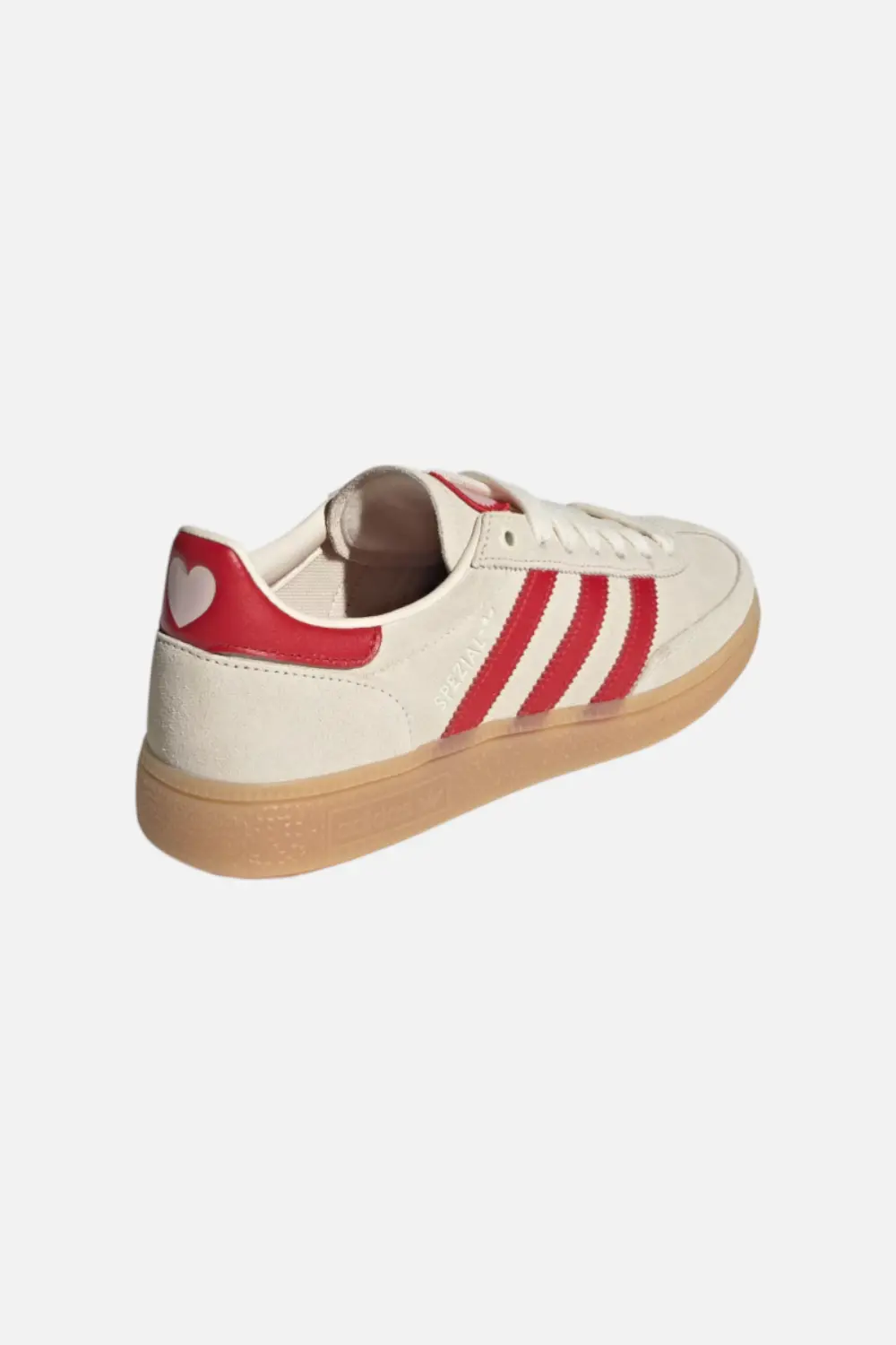 Adidas Women's Handball Spezial In Cream White, Better Scarlet, And Sandy Pink 3