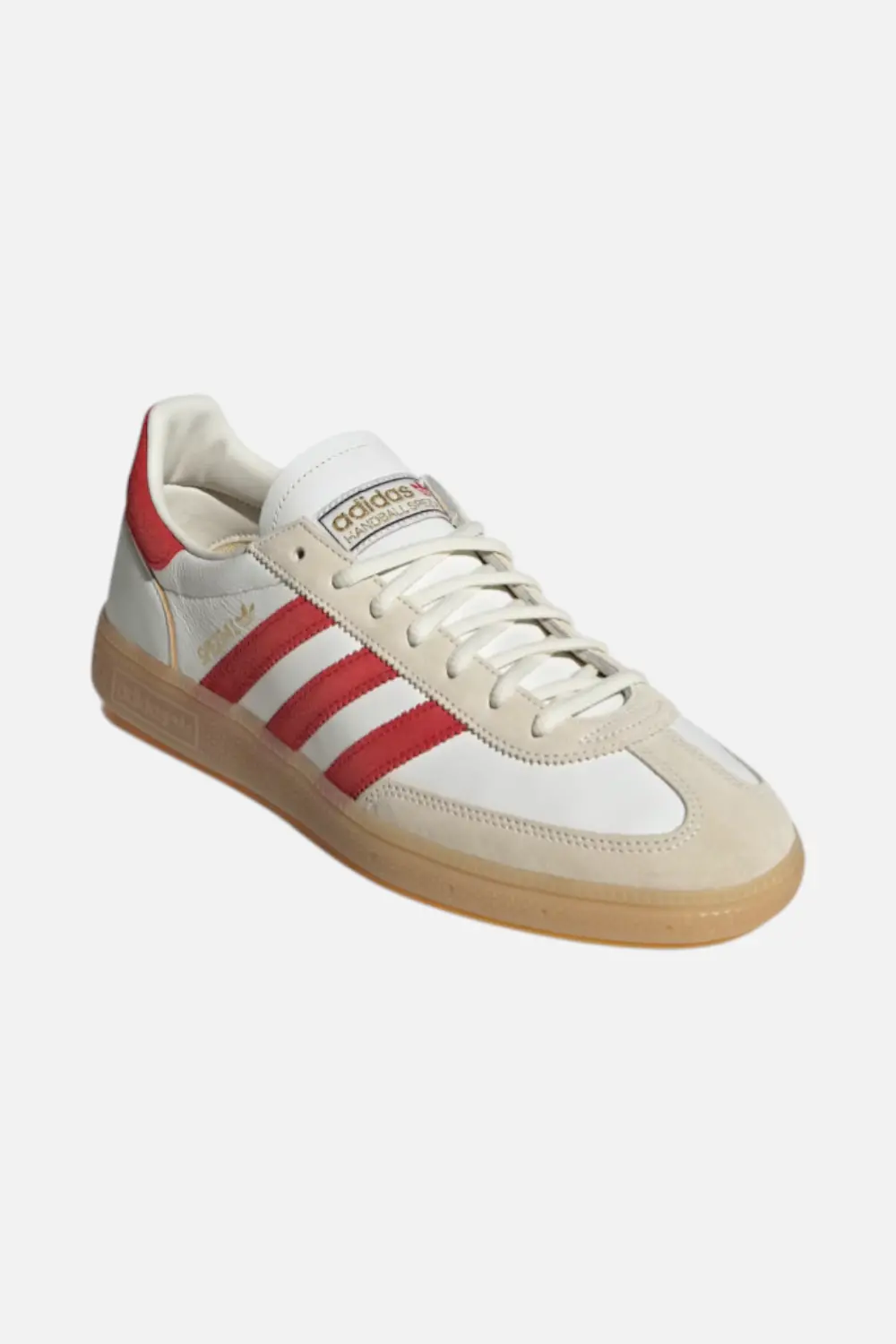 Adidas Men's Handball Spezial Sneaker In White & Better Scarlet 3