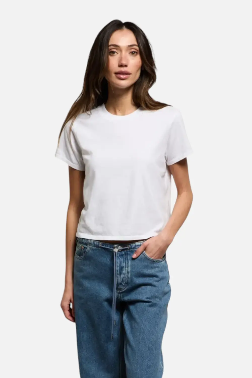 Perfect White Tee Springsteen Baby Tee In White 1