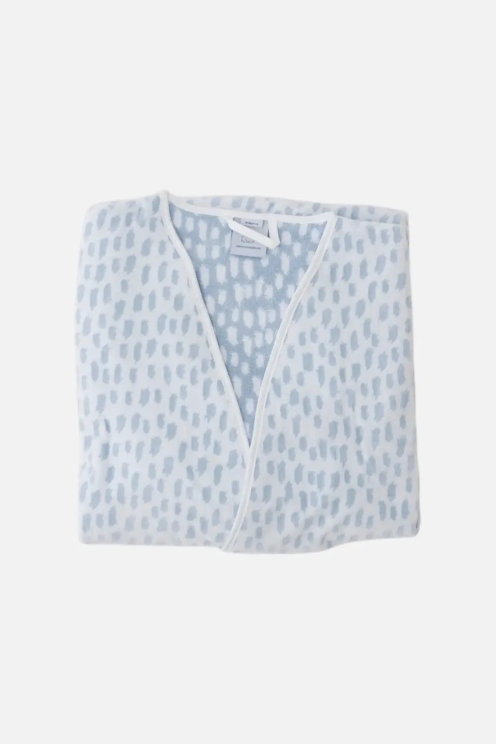 Weezie Women's Short Sleeve Plush Robe In Blue Millie 1