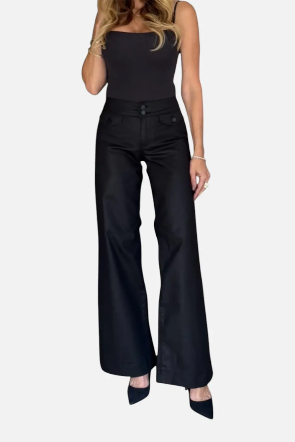Bevy Flog Women's Stacy Black Stripe Pant 1
