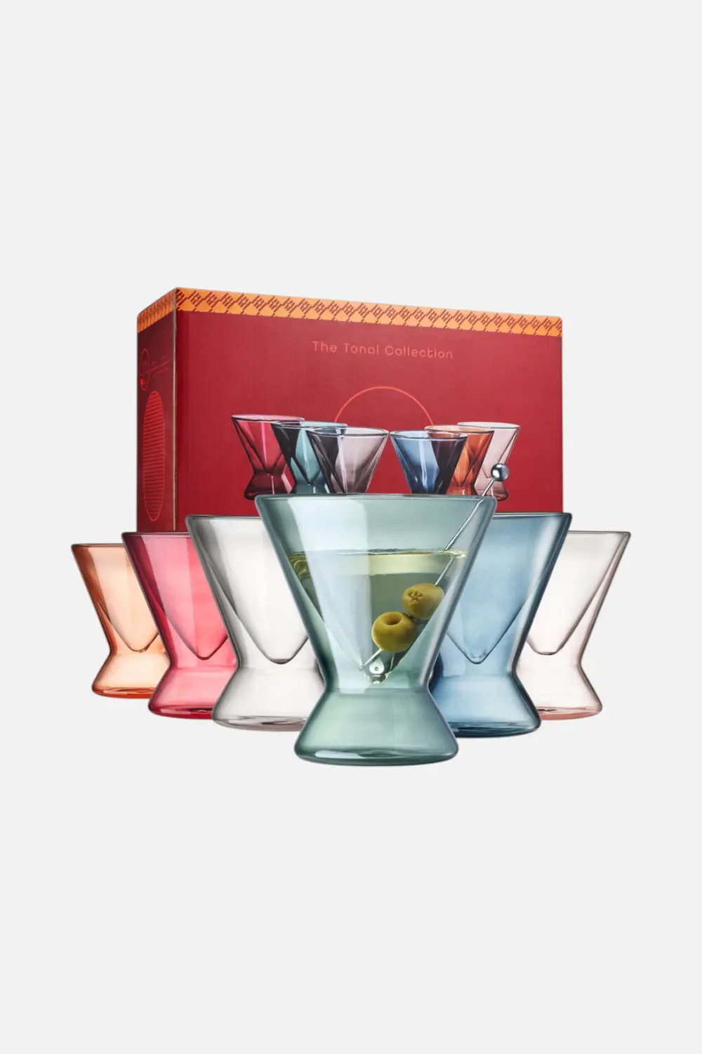 Wine Savant Stemless Double Wall Martini Glasses - 7Oz - Set Of 6 1