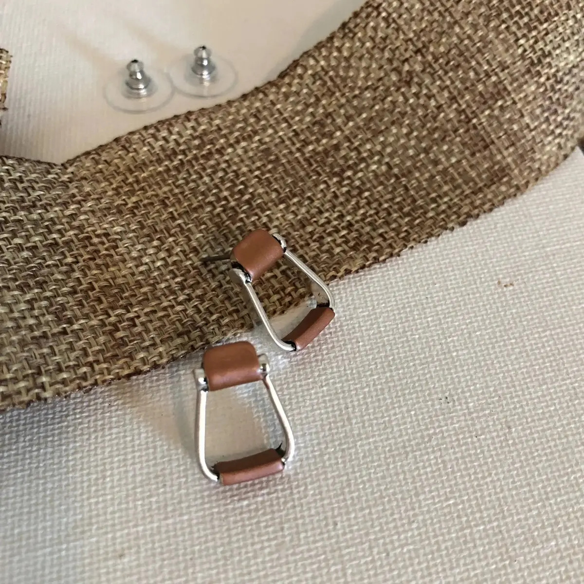 Stirrup Earrings With Copper Tones 1