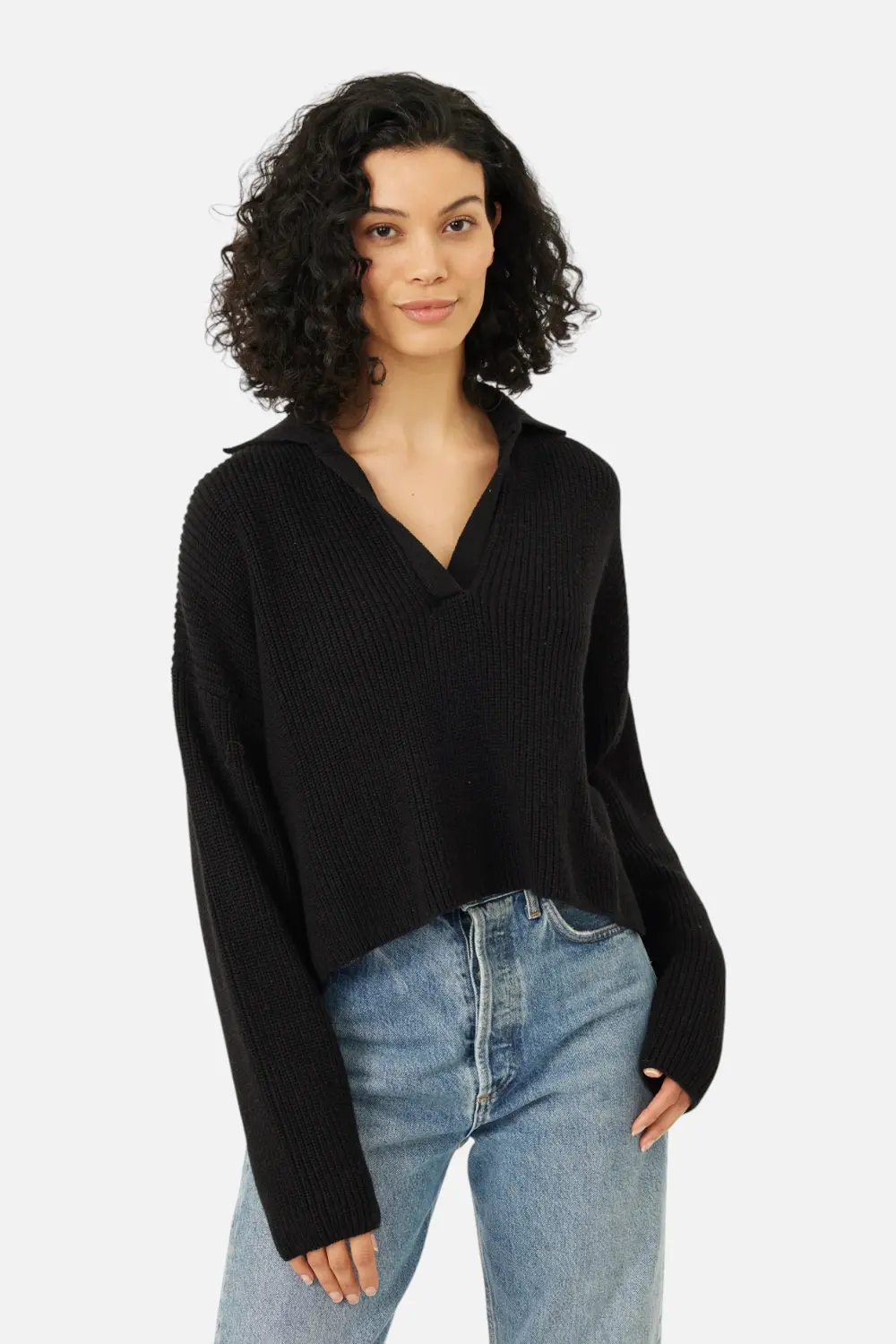 Stitches + Stripes Riley Pullover In Black 1