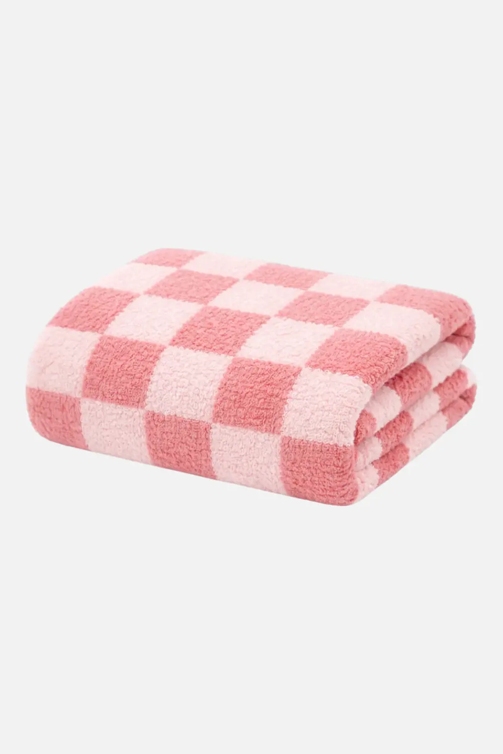 Spearmint Love Phufy Bliss Checkerboard Blanket In Strawberry Carnation 1