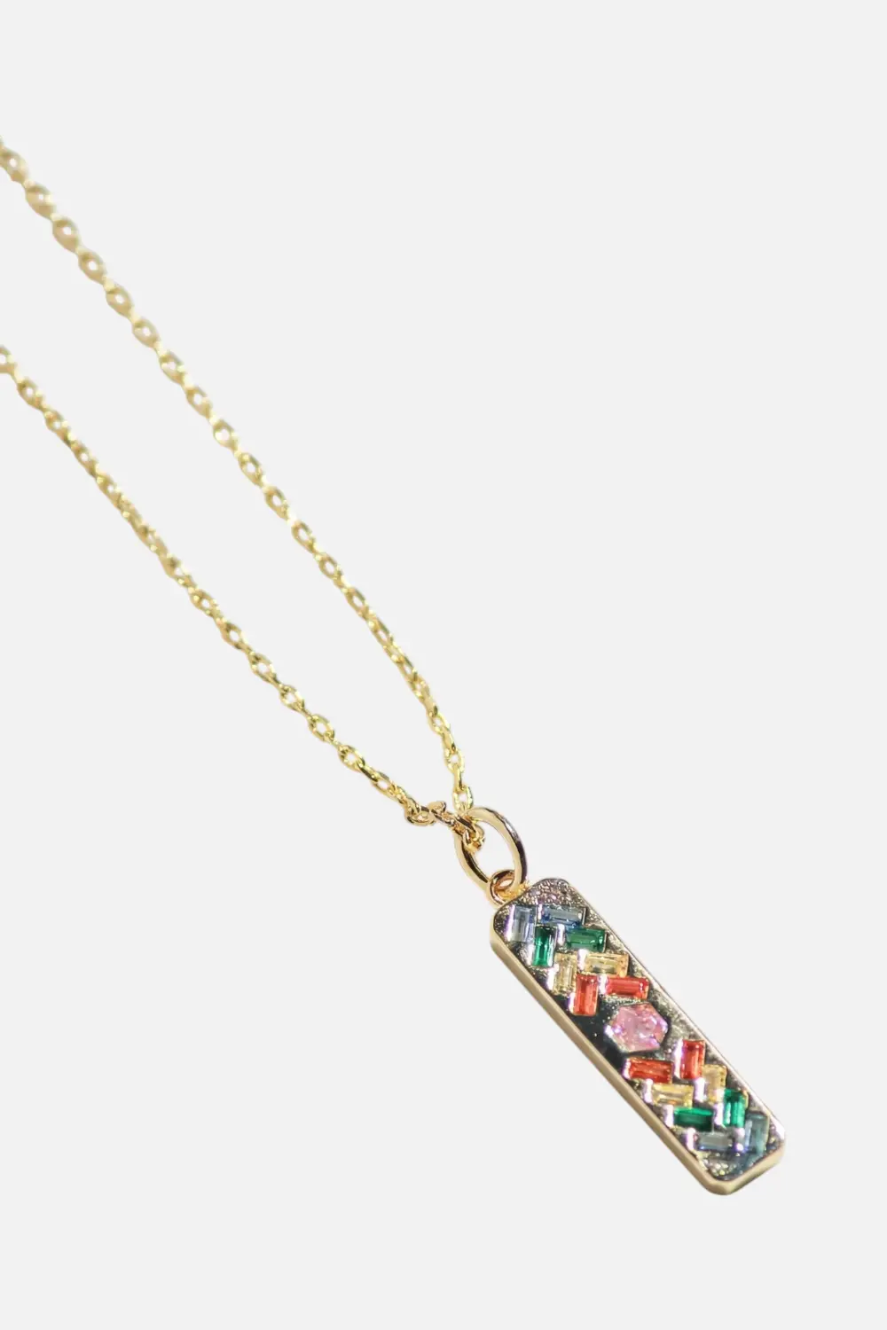 Native Gem Sunbeam Necklace In Rainbow 1
