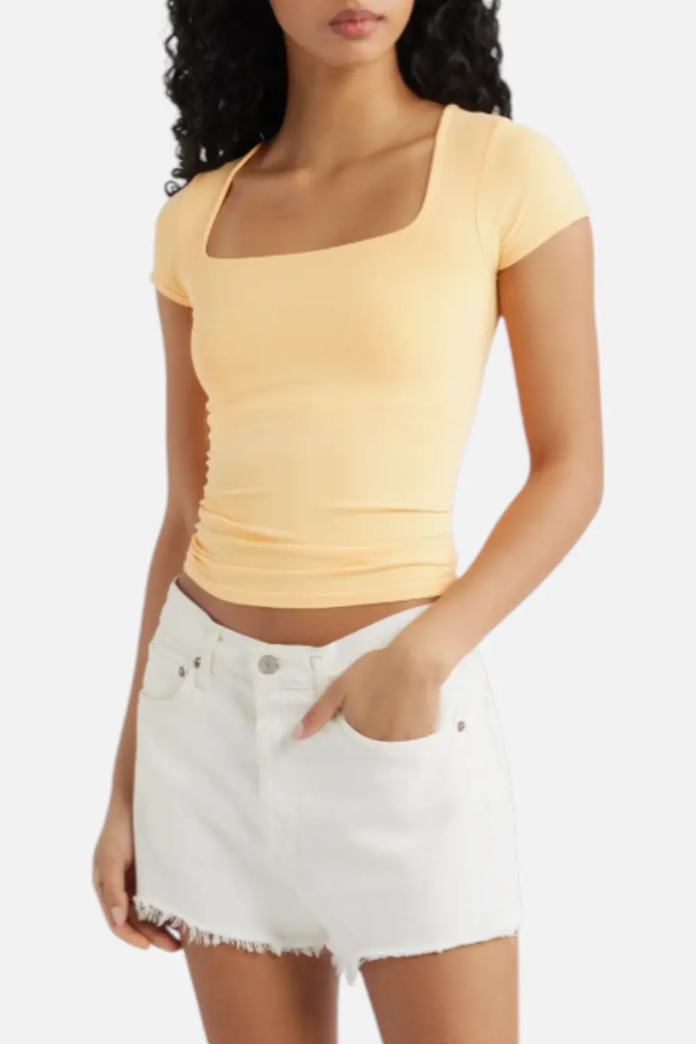Free People Sunfade Clean Lines Baby Tee In Spark Light 1