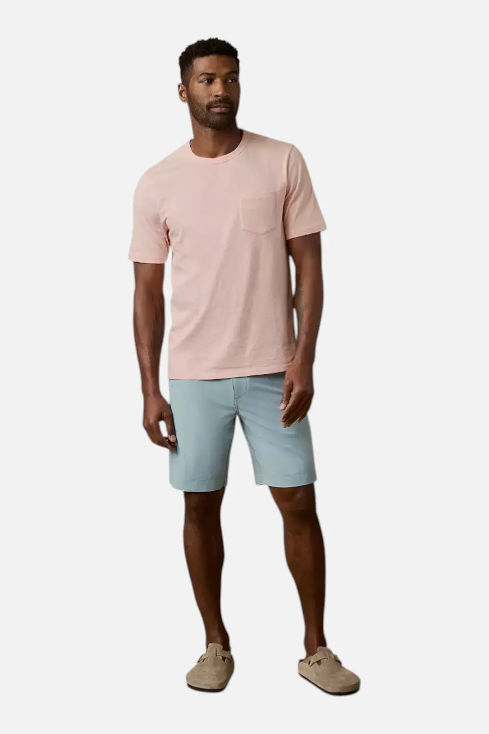 Faherty Men's Sunwashed Pocket Tee In Pink Sand 1