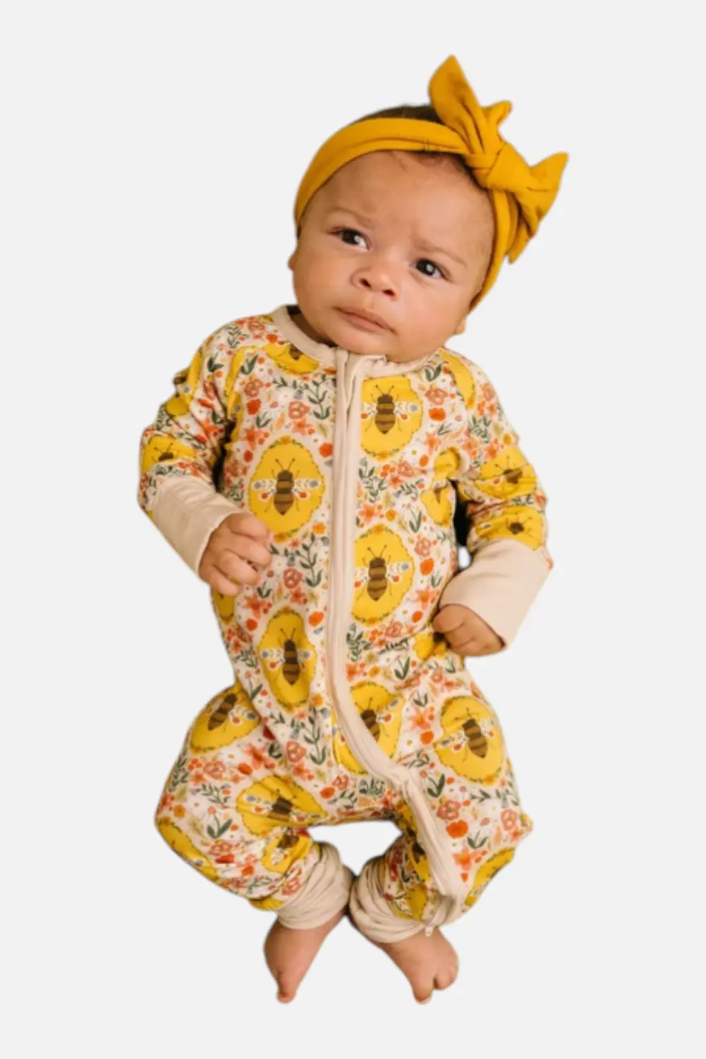 Little One Shop Infant Sweet Bee Zip Pajamas 1