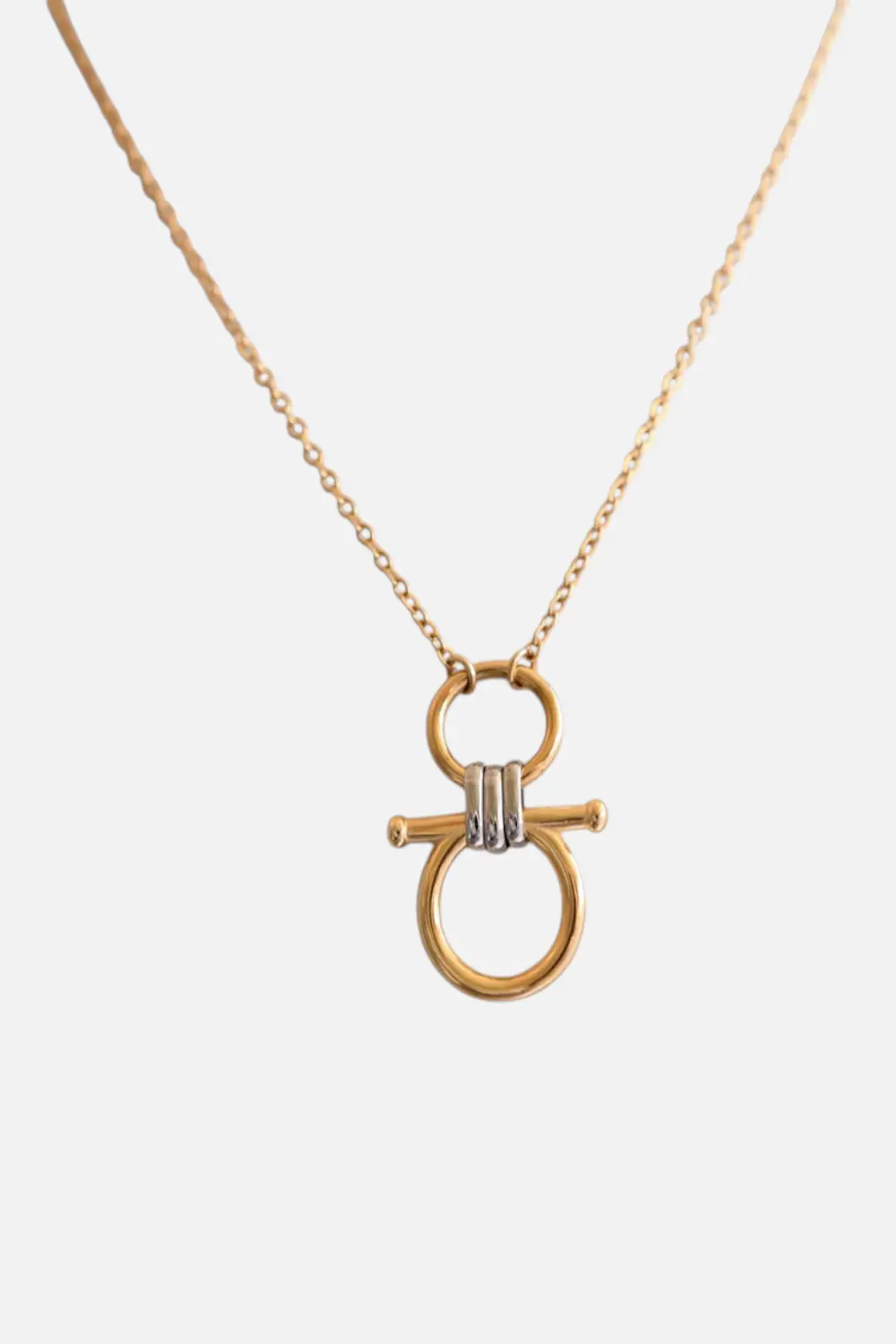 Farrah B Take The Reins Necklace In Mixed Metals 1