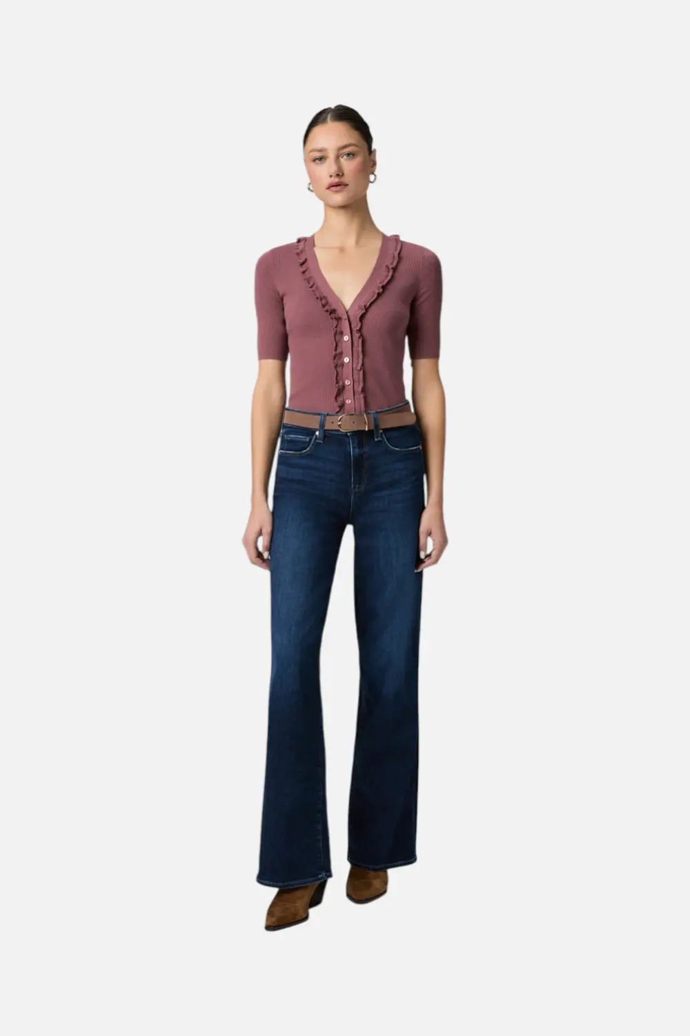 Paige Women's Tatum 32" Wide Leg Jean In Cambre 1