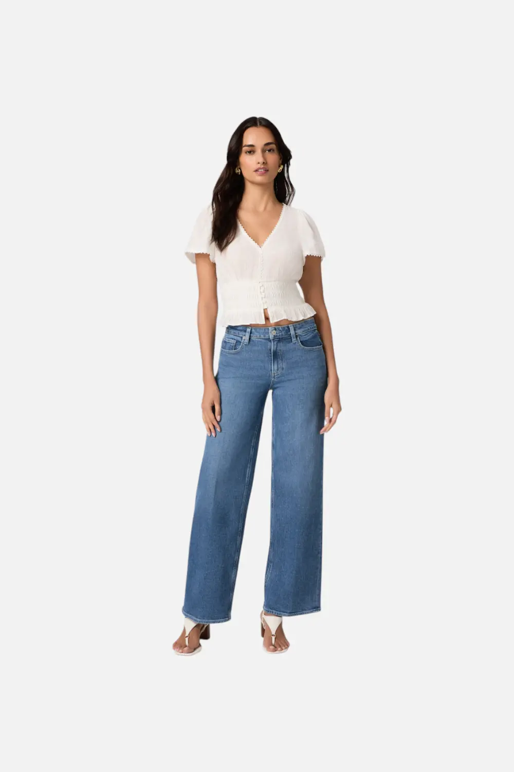 Paige Women's Tatum 32" Wide Leg Jean In Saint Martin 1