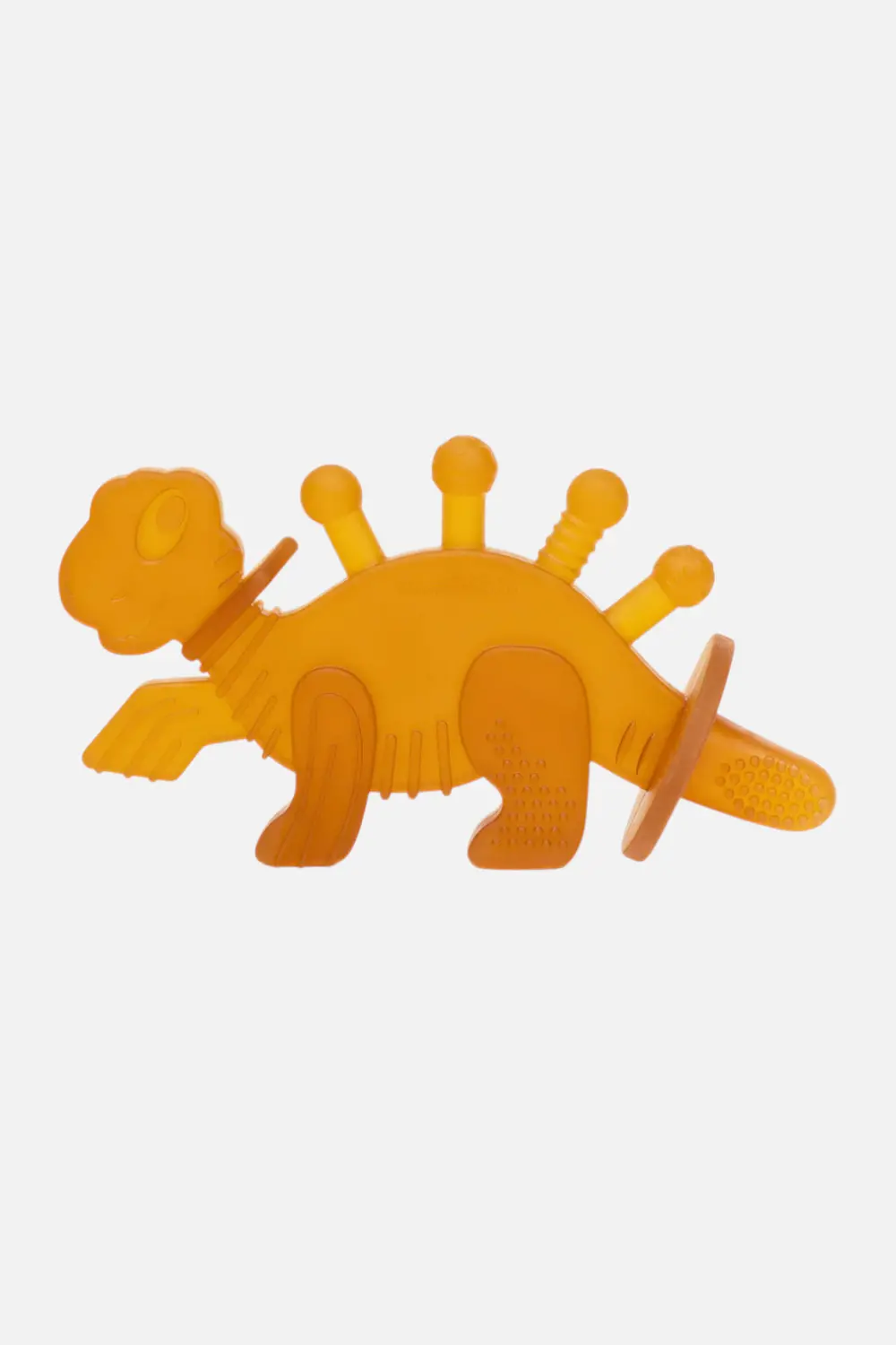 Bambeado Dibly Baltic Amber & Natural Rubber Dinosaur Teether With Toothbrush Tail 1