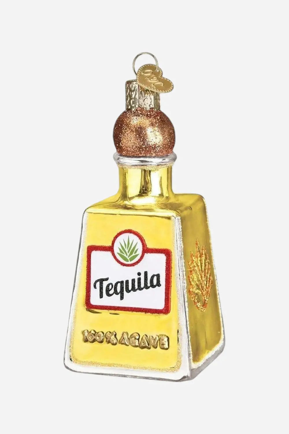 Tequila Bottle Glass Ornament 1
