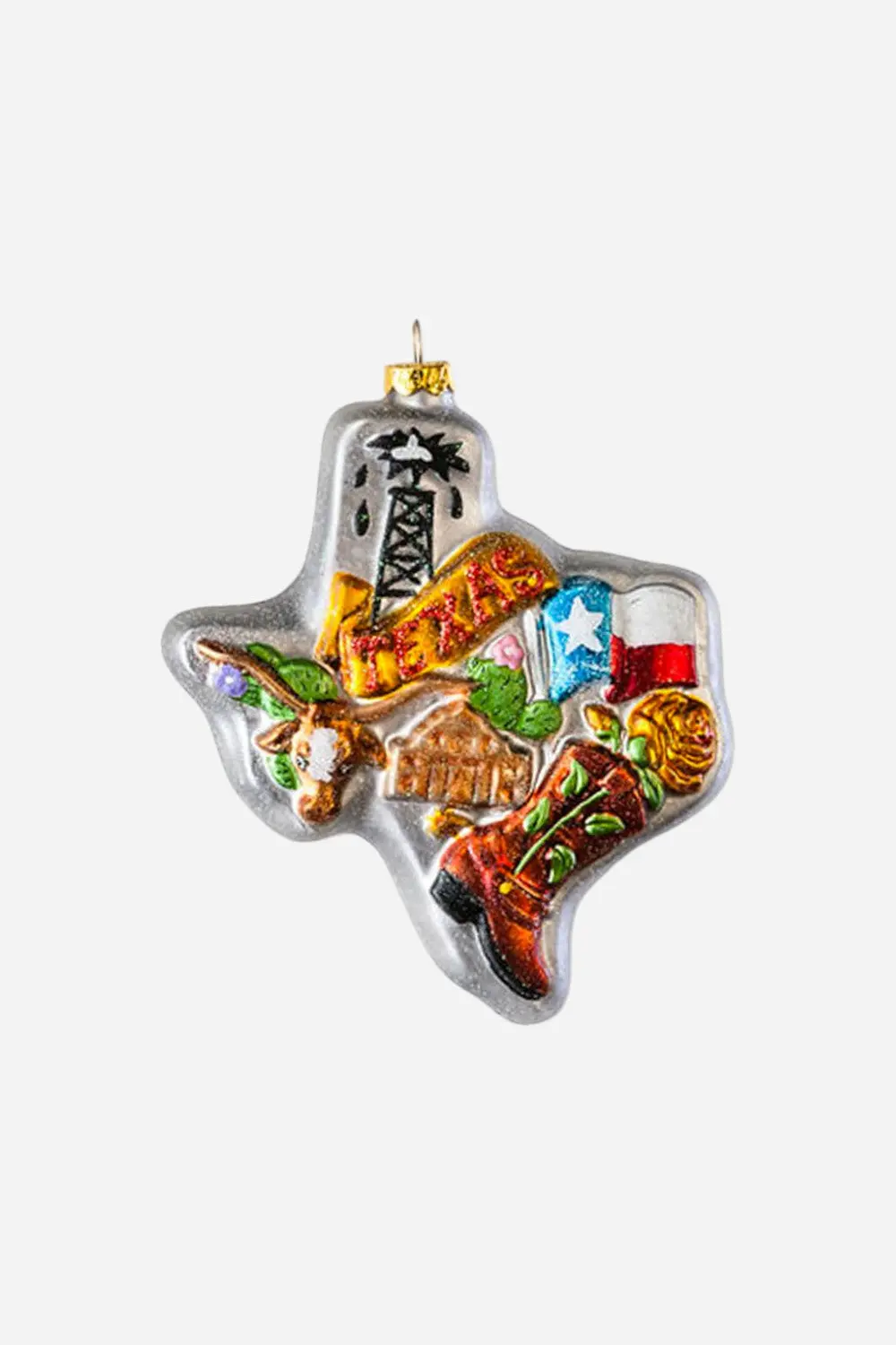 Texas State Glass Ornament 1