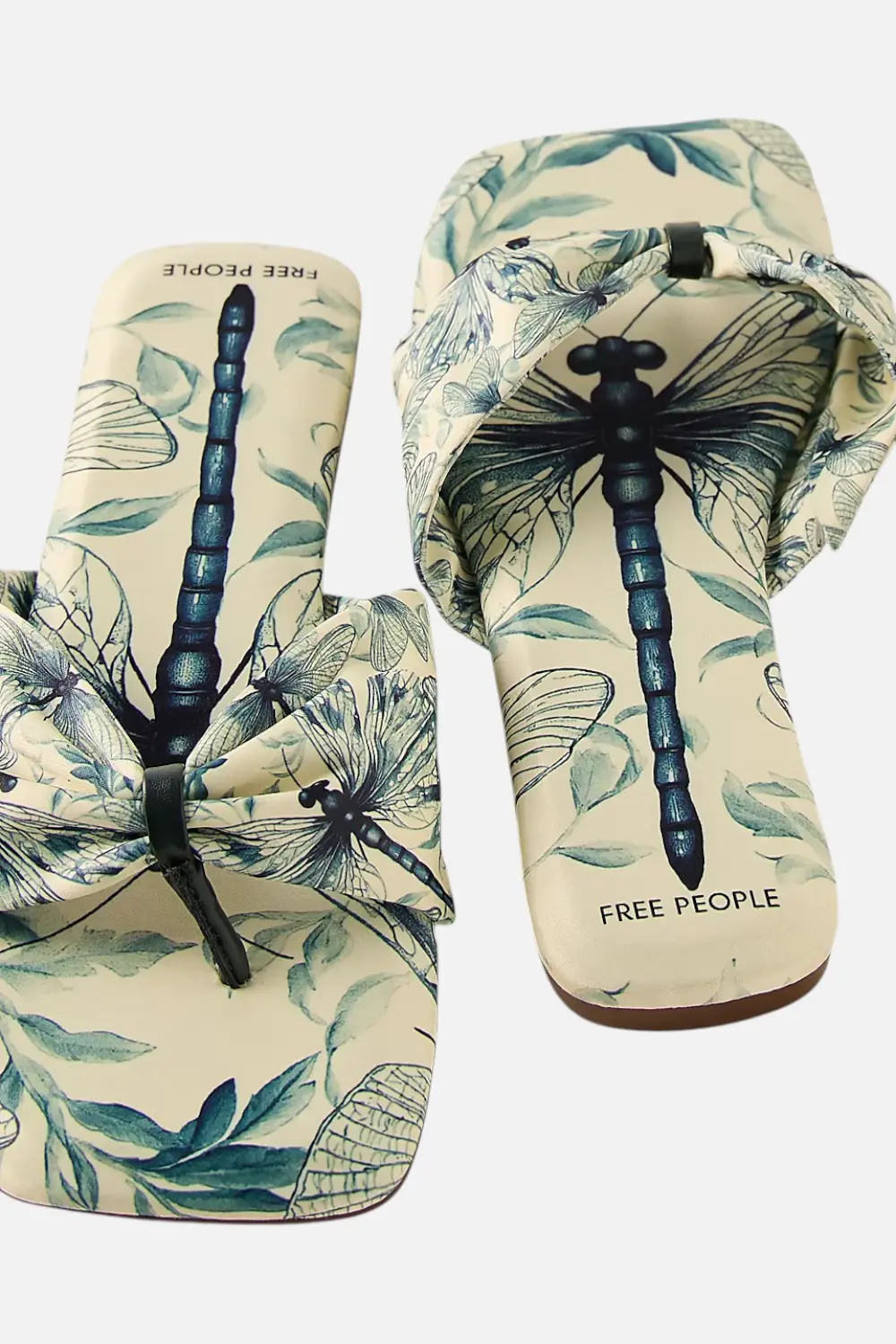 Freepeople Tia Ruched Printed Sandals In Dragonfly Bandana 1